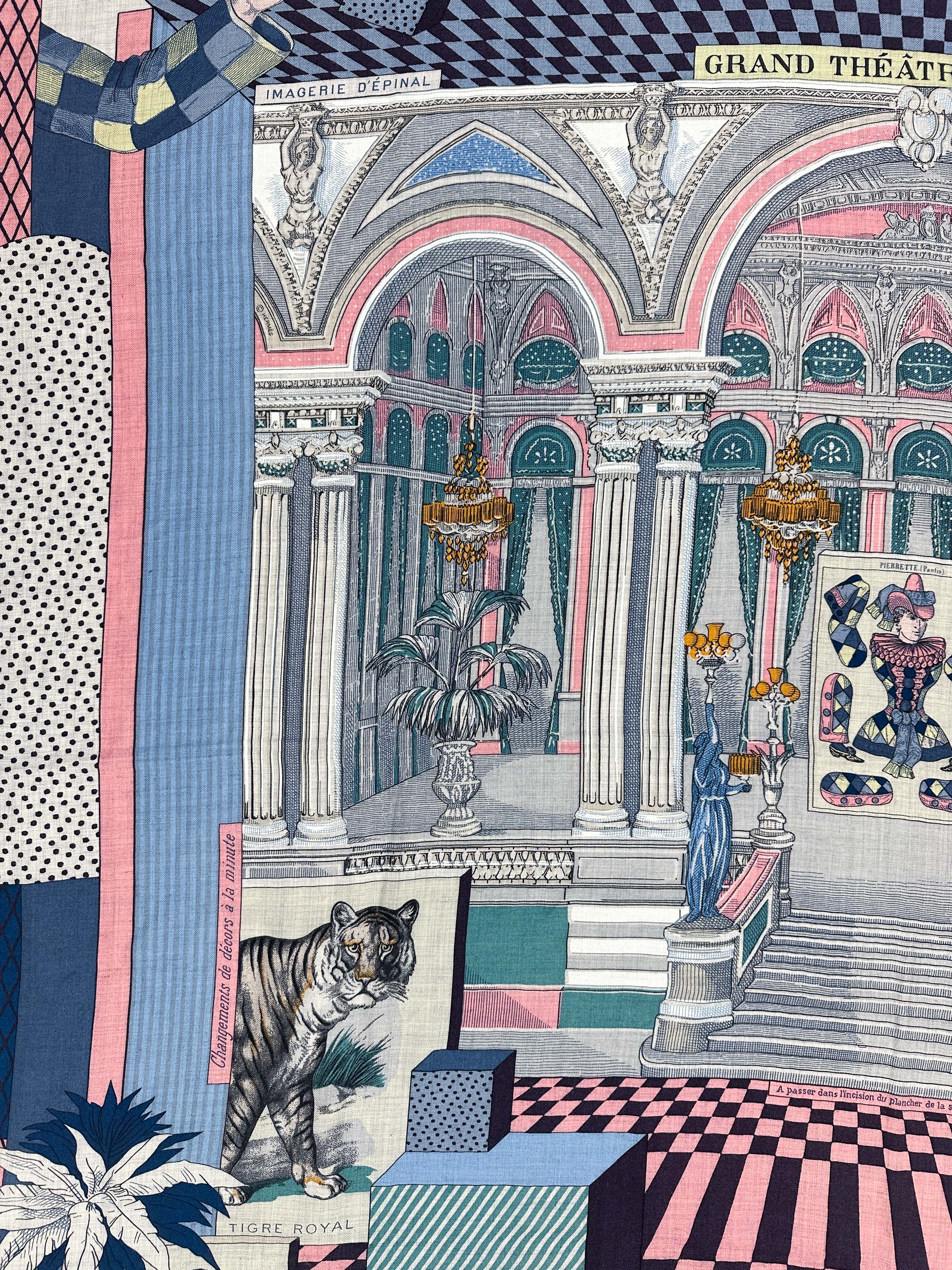 Hermès Grand Théâtre Nouveau Cashmere Silk 140