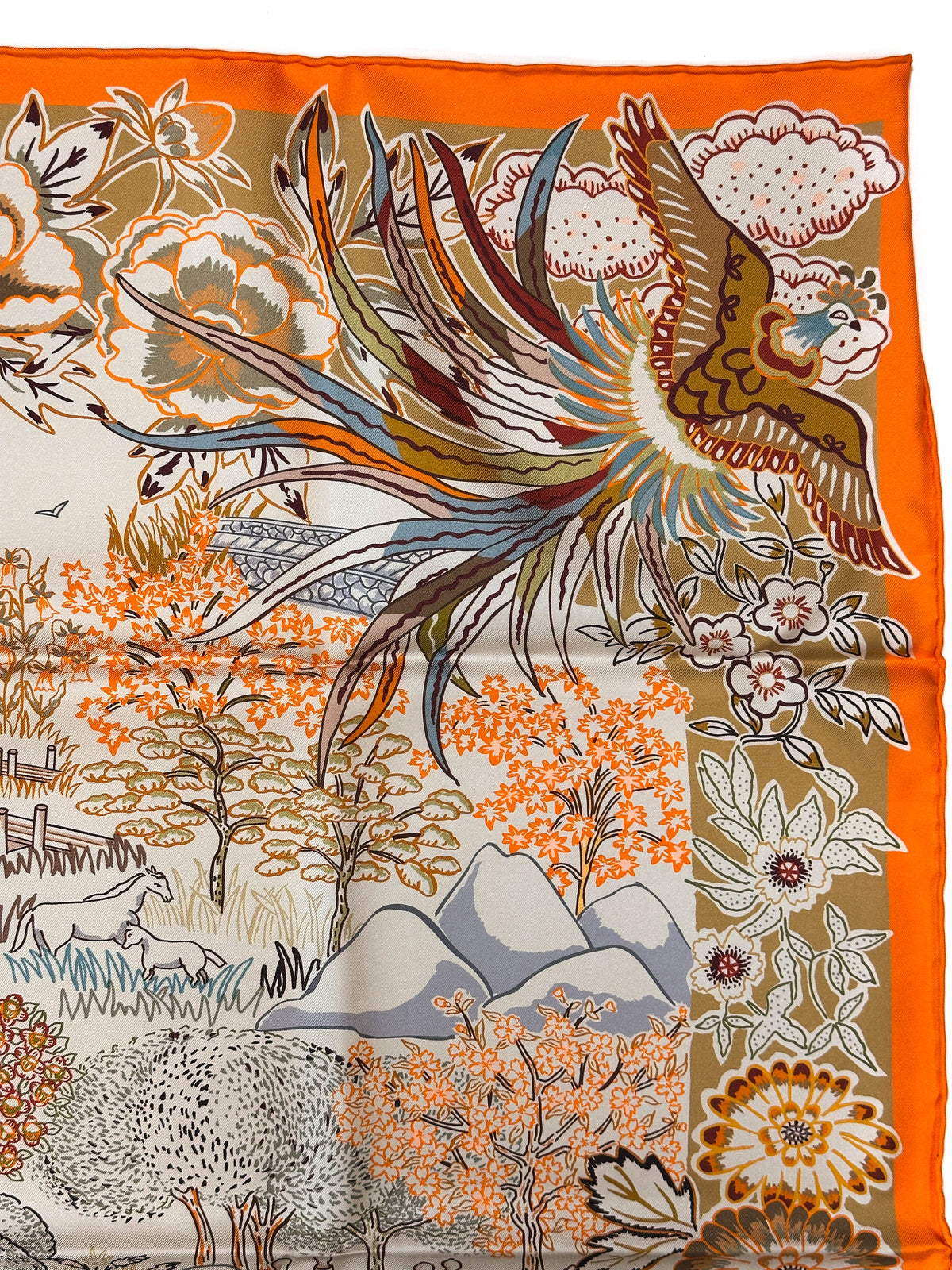 Hermès Mille Feuilles de Soie Double Face 90