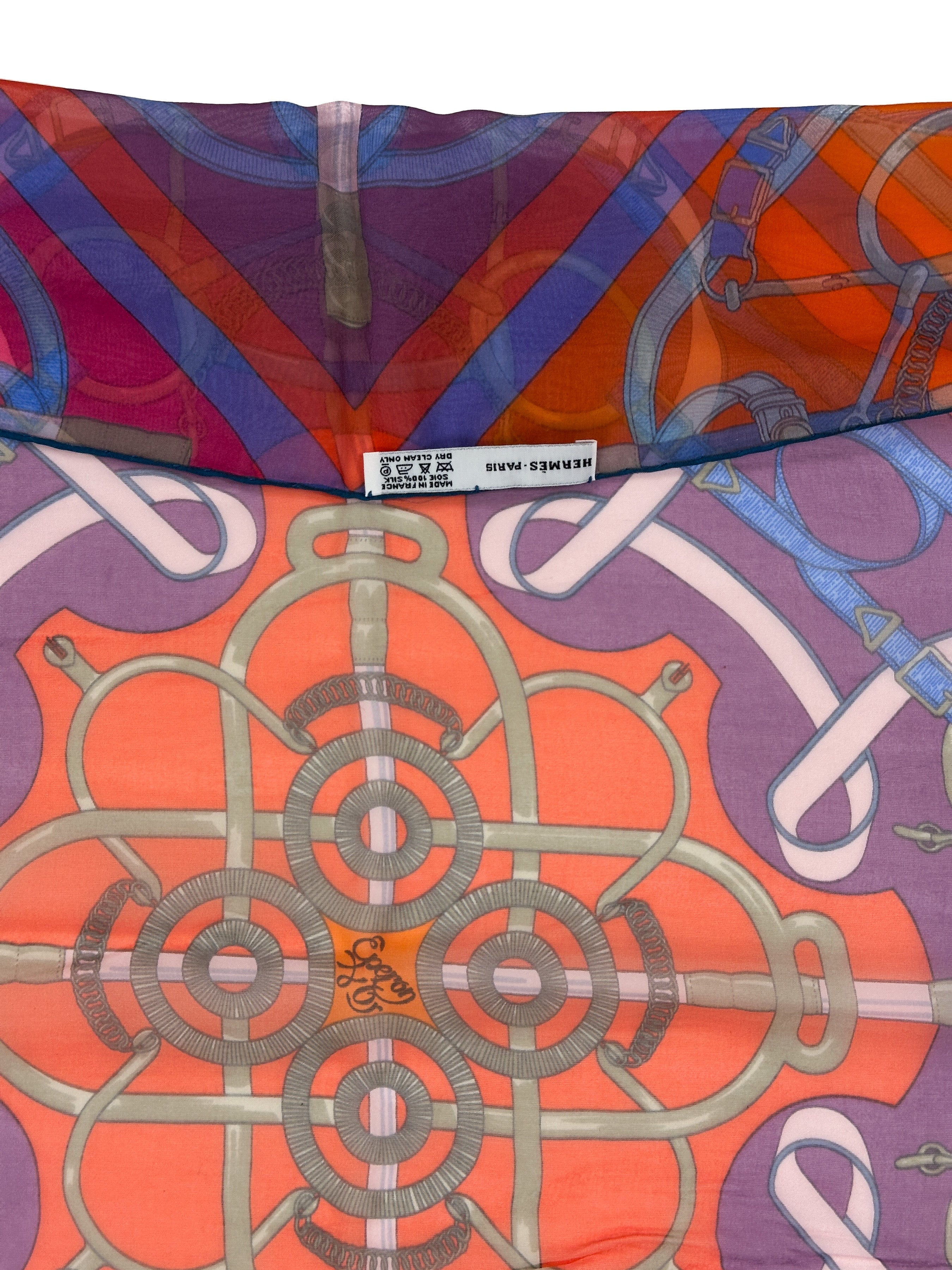 Hermès Eperon d'Or Mousseline Shawl