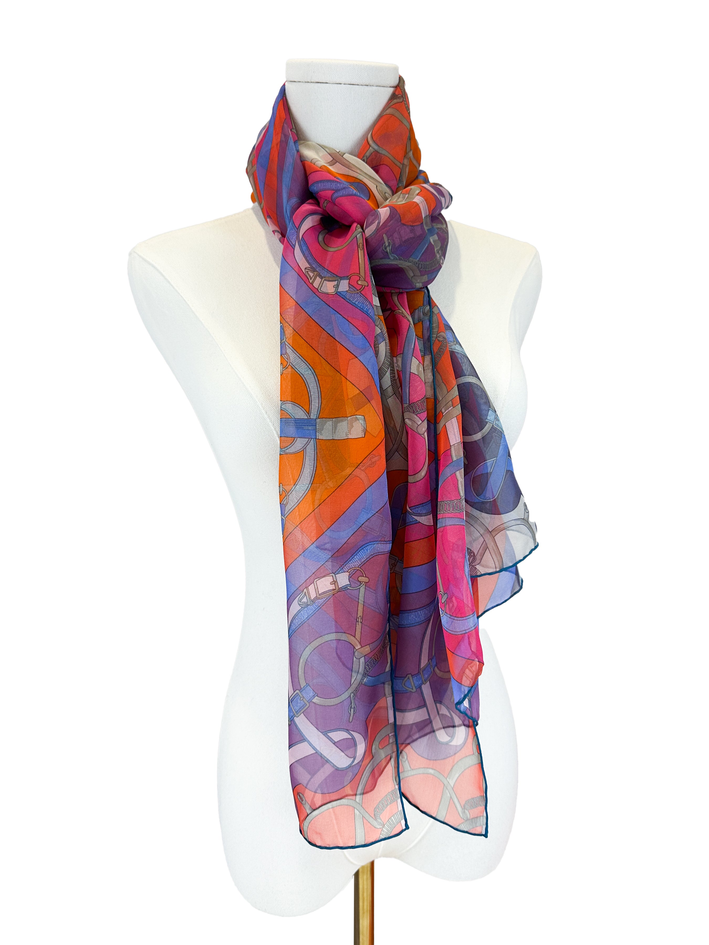 Hermès Eperon d'Or Mousseline Shawl