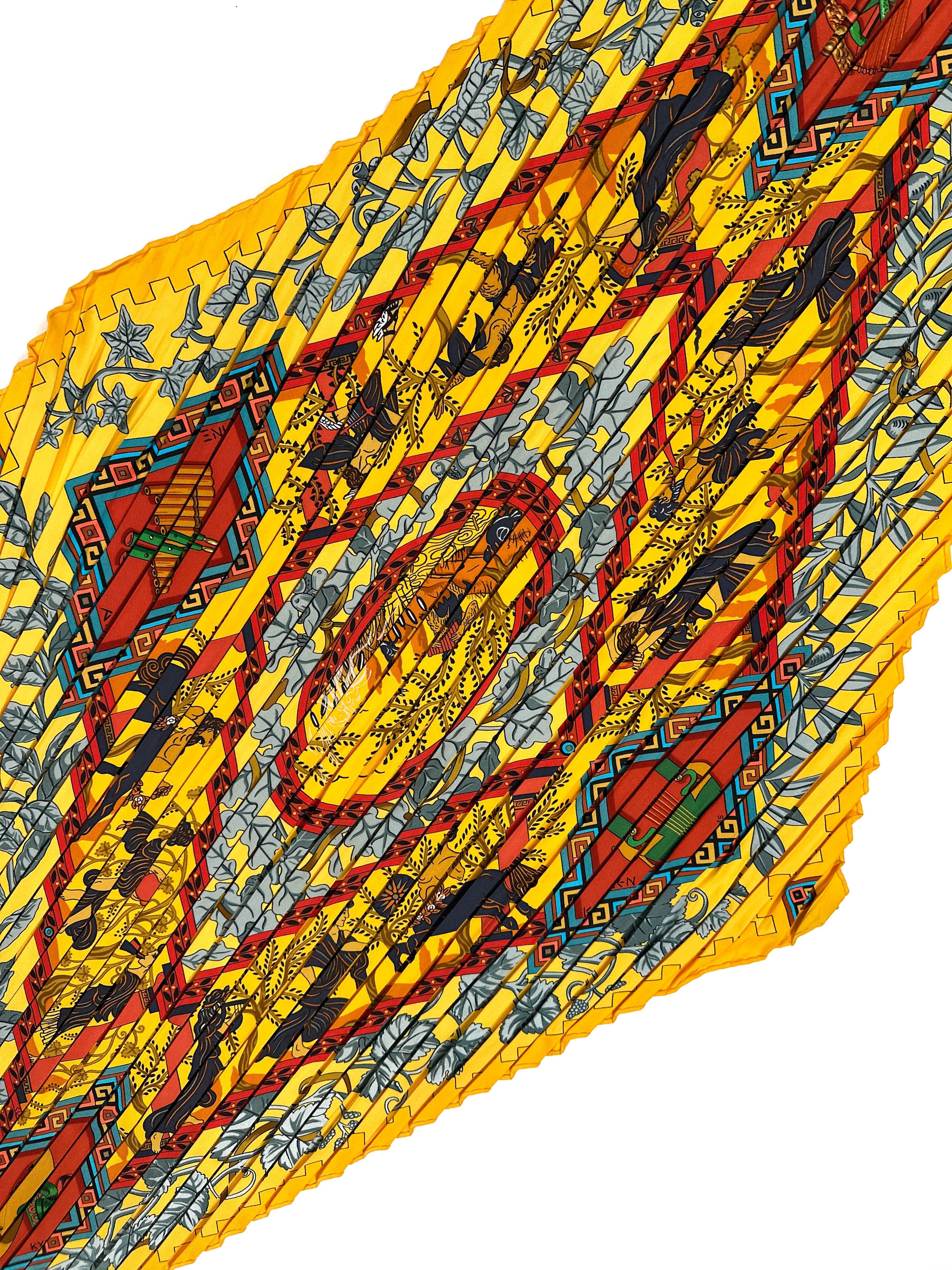 Hermès Musique des Dieux Wide Plissé 90