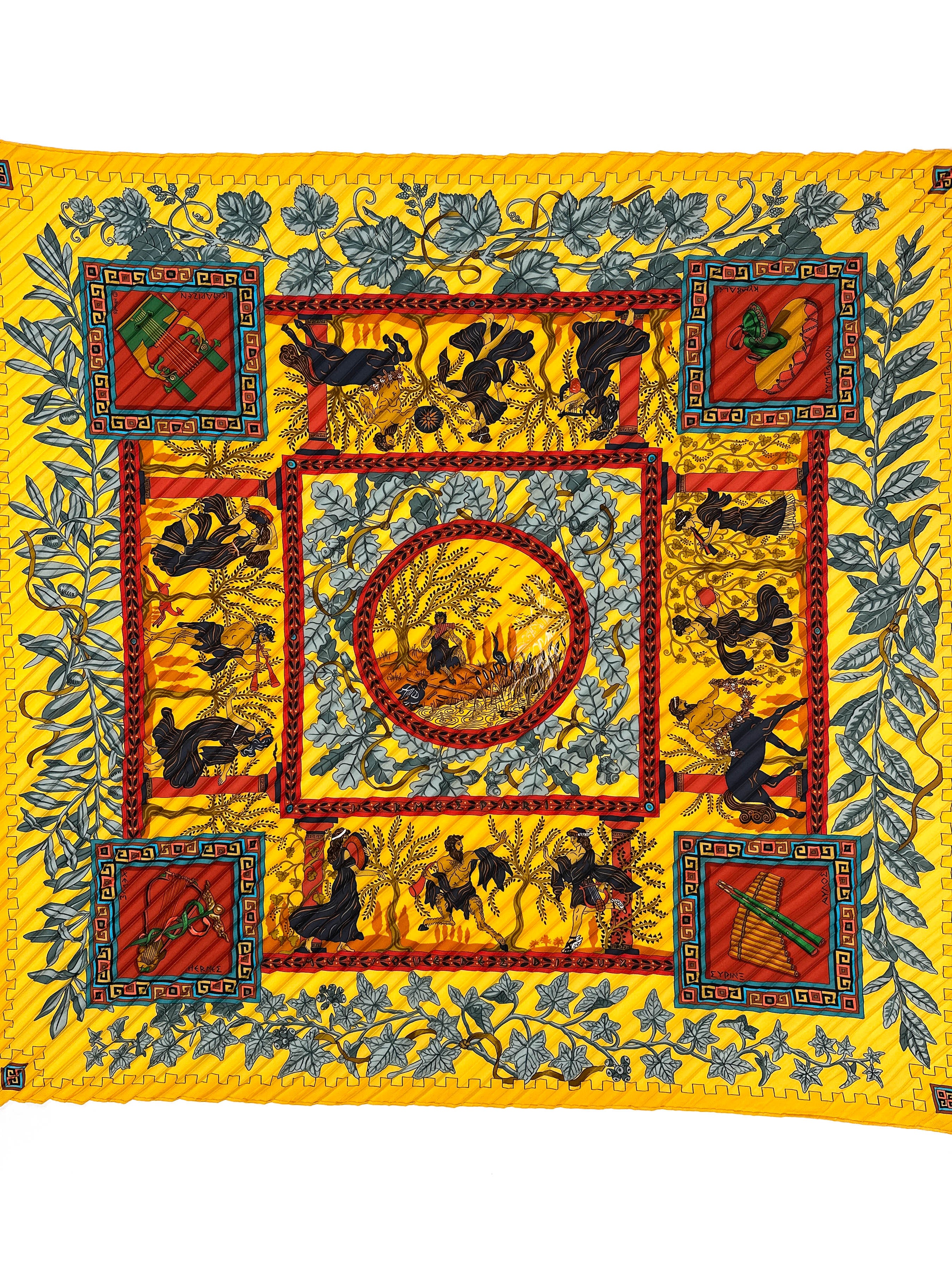 Hermès Musique des Dieux Wide Plissé 90