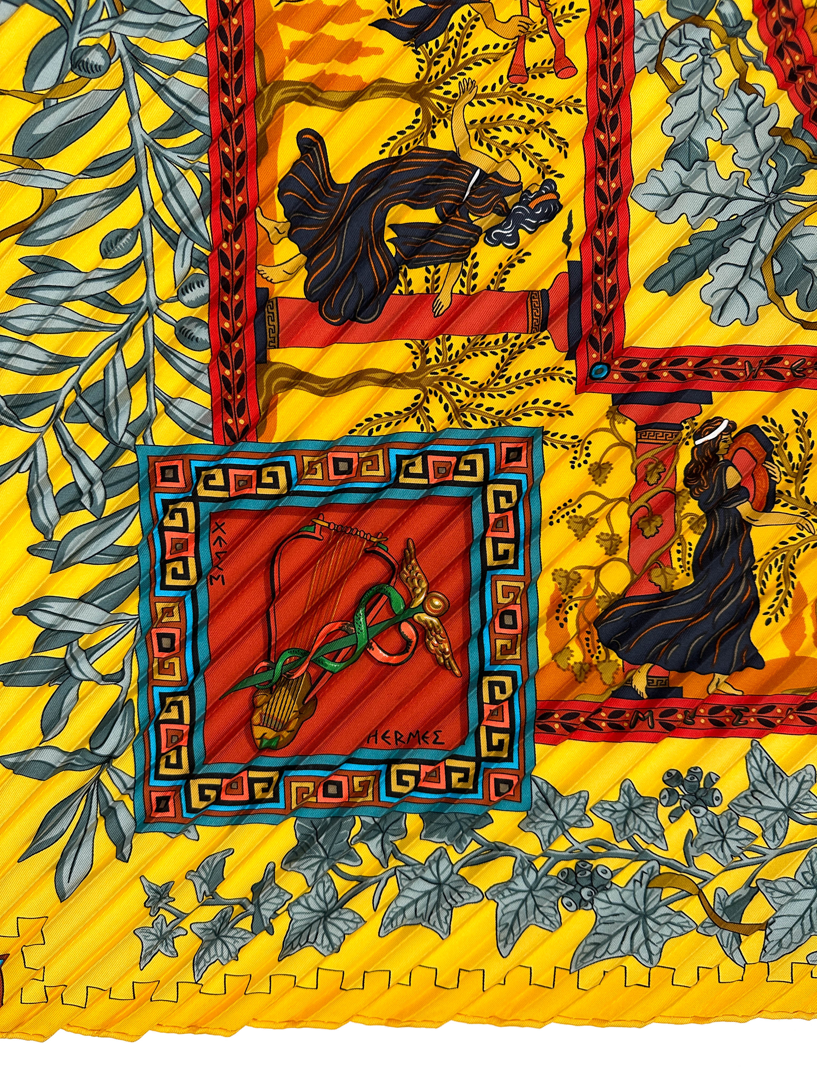 Hermès Musique des Dieux Wide Plissé 90