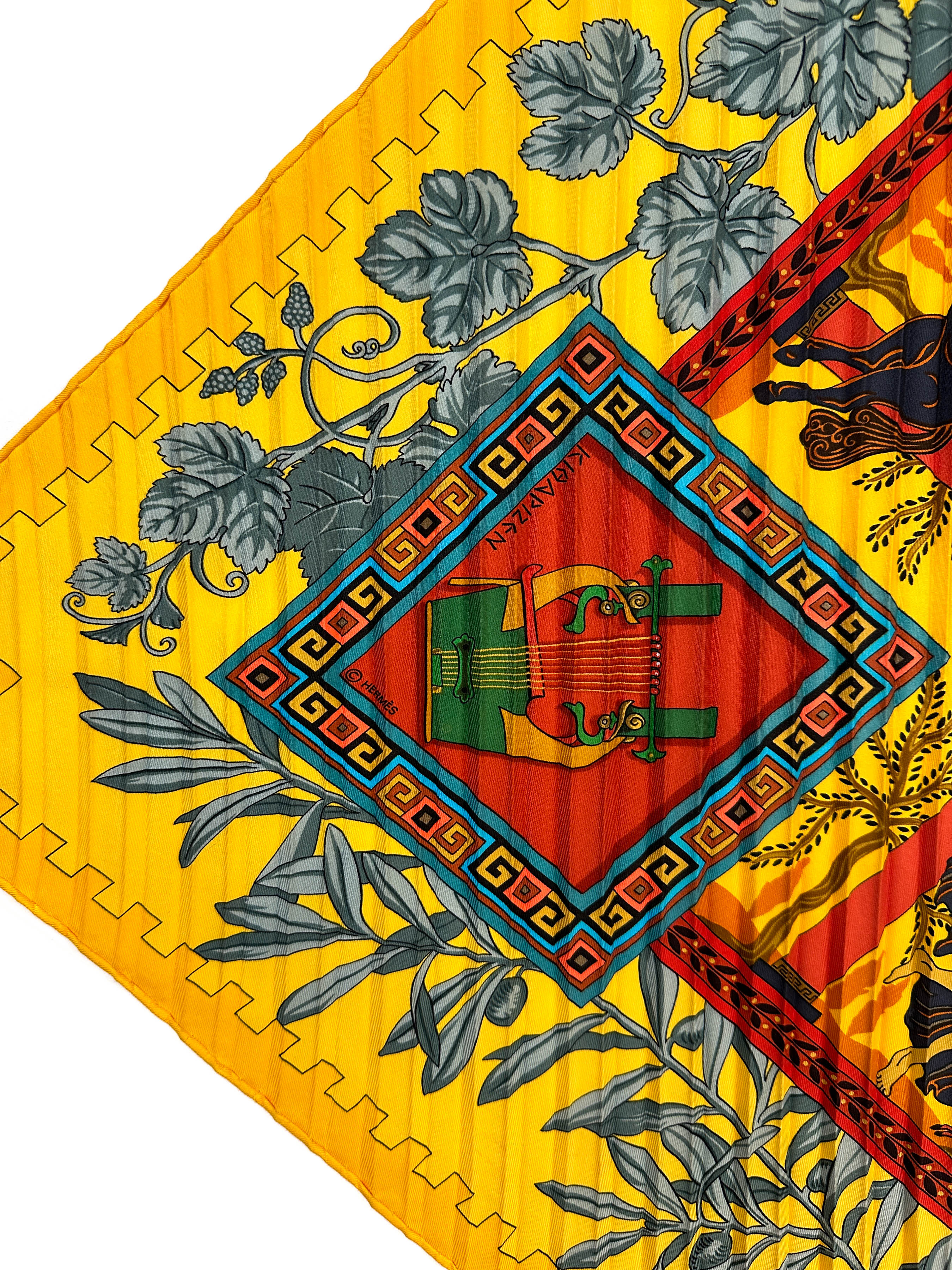 Hermès Musique des Dieux Wide Plissé 90