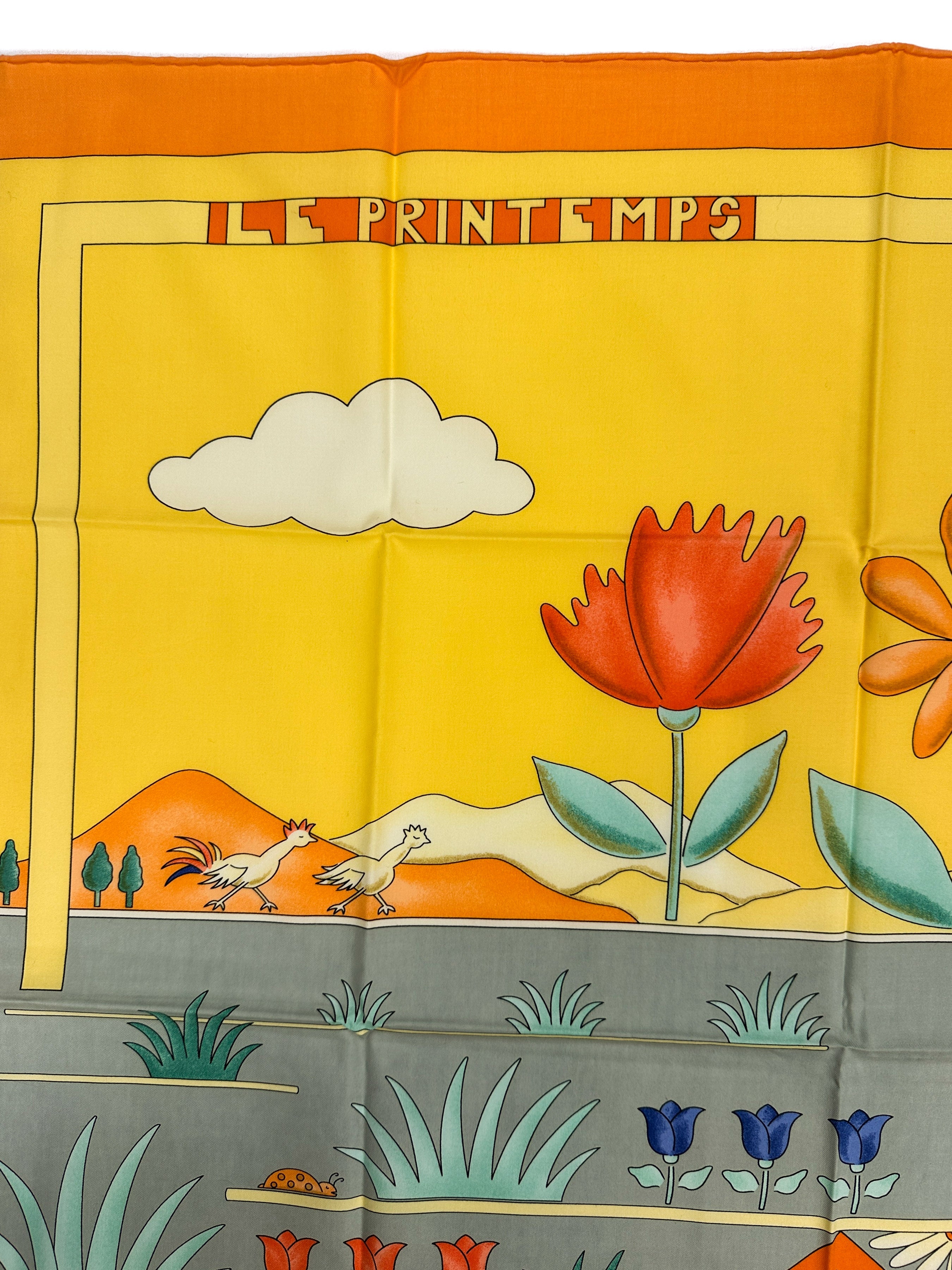 Hermès Les Printemps Cotton 70