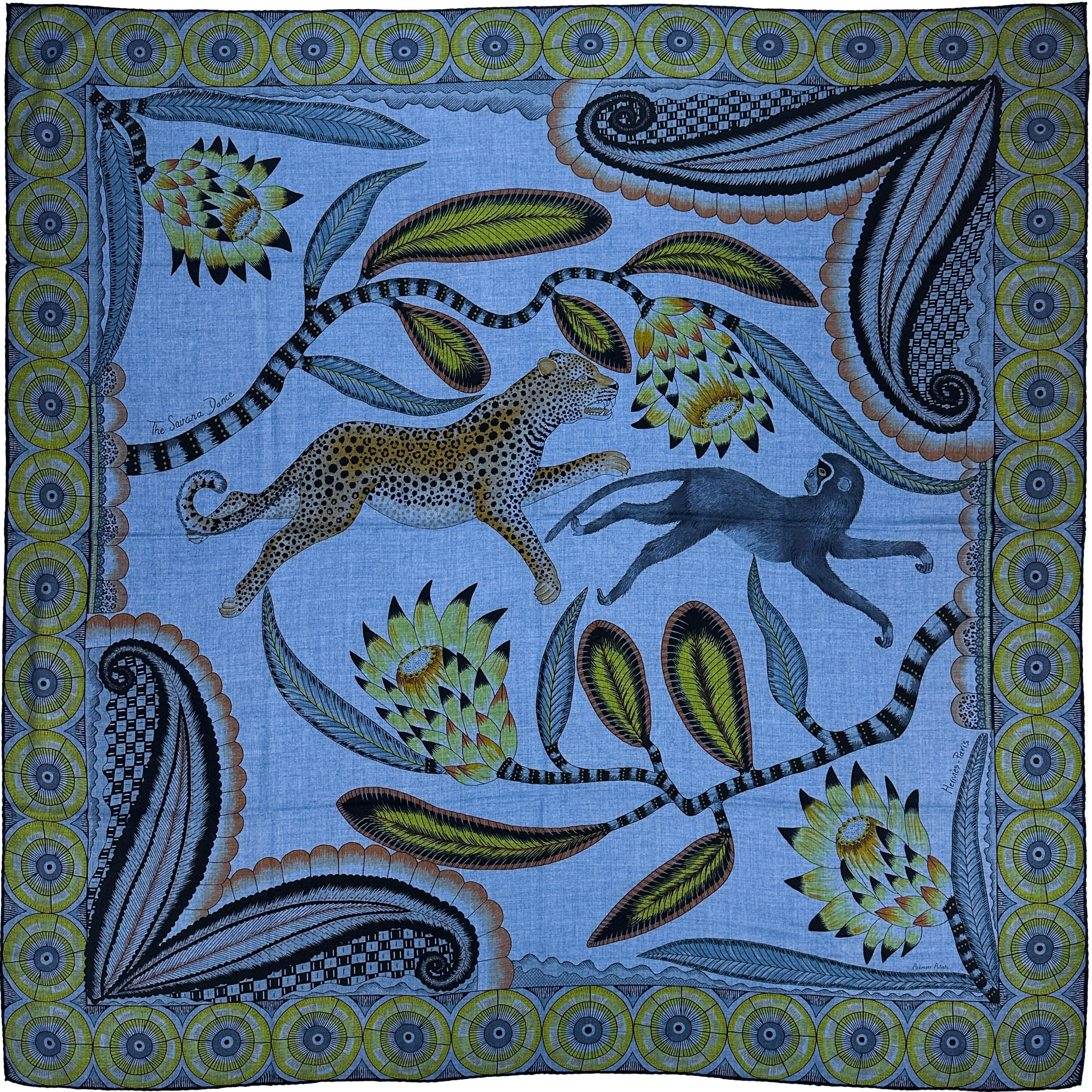 Hermès The Savana Dance Cashmere Silk 140