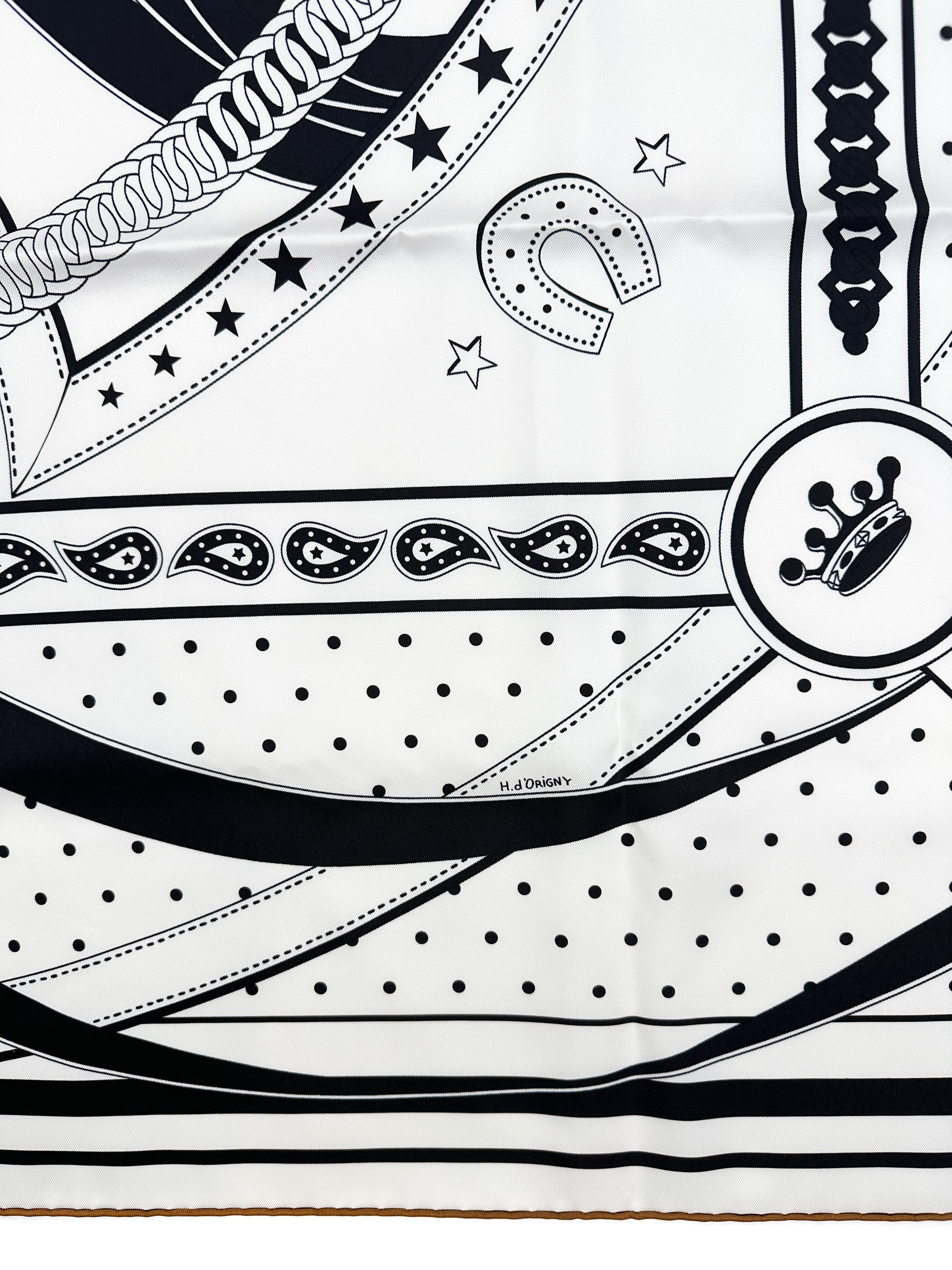 Hermès La Promenade du Matin Bandana Double Face Silk 140