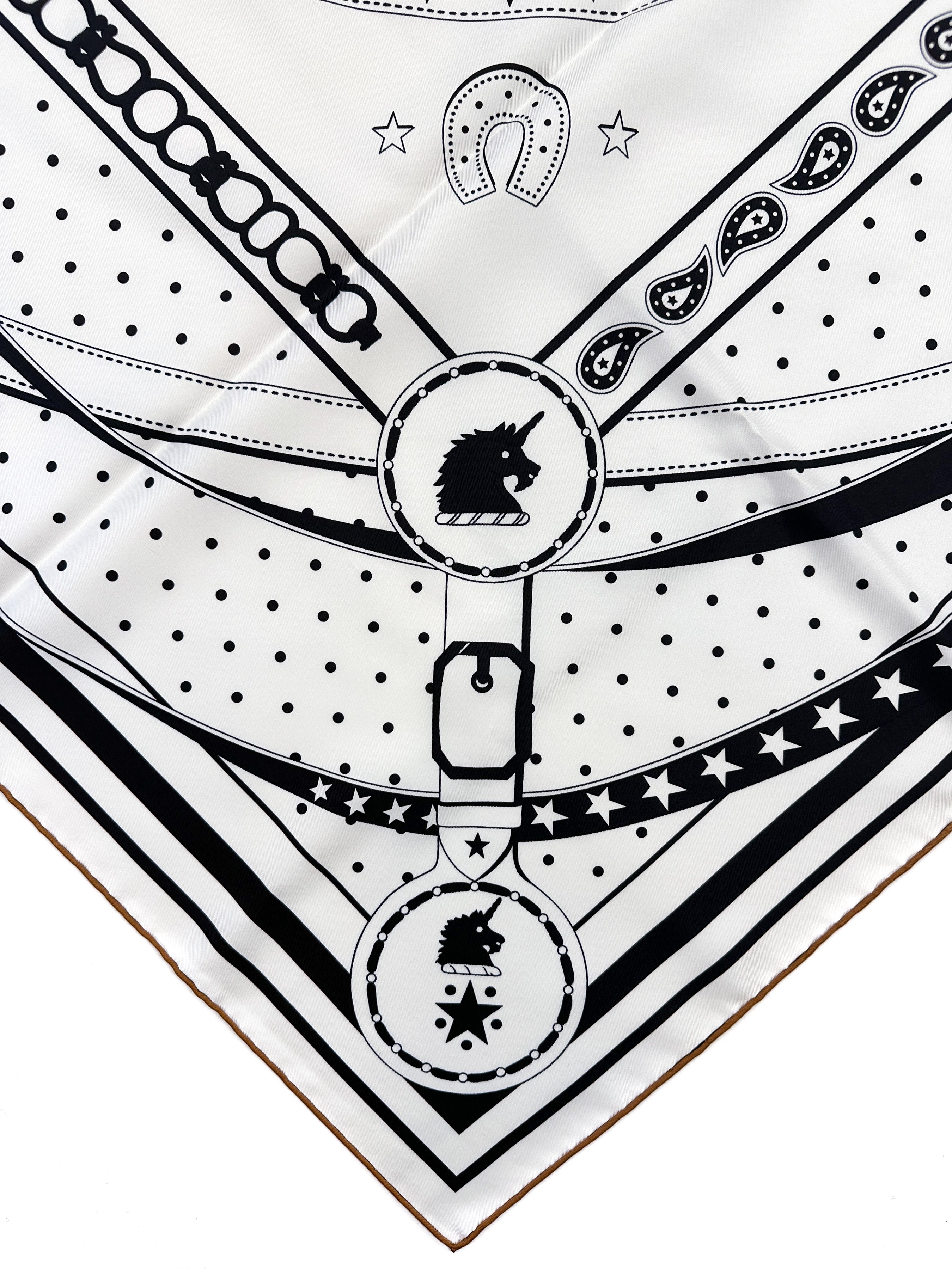 Hermès La Promenade du Matin Bandana Double Face Silk 140