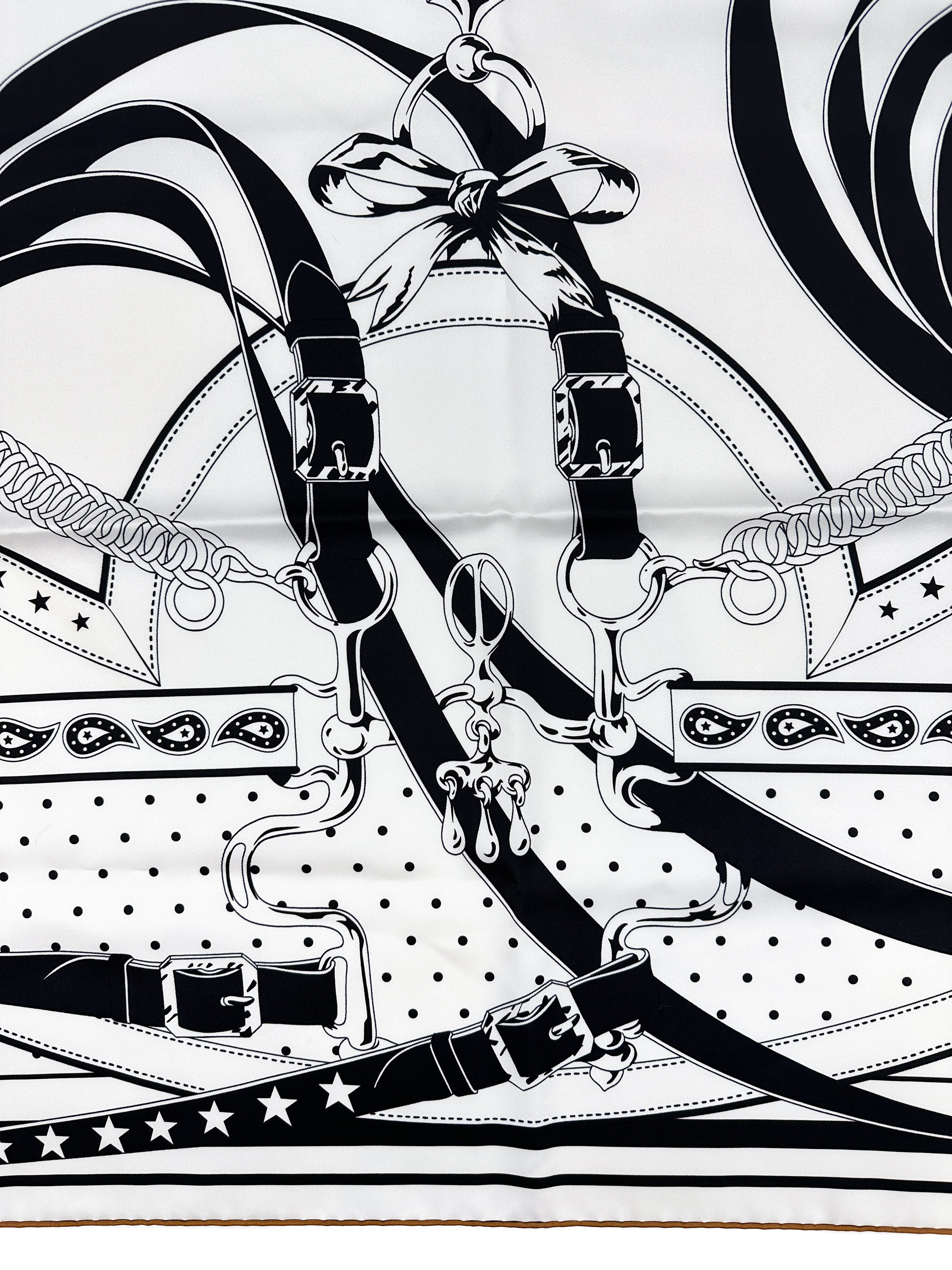 Hermès La Promenade du Matin Bandana Double Face Silk 140