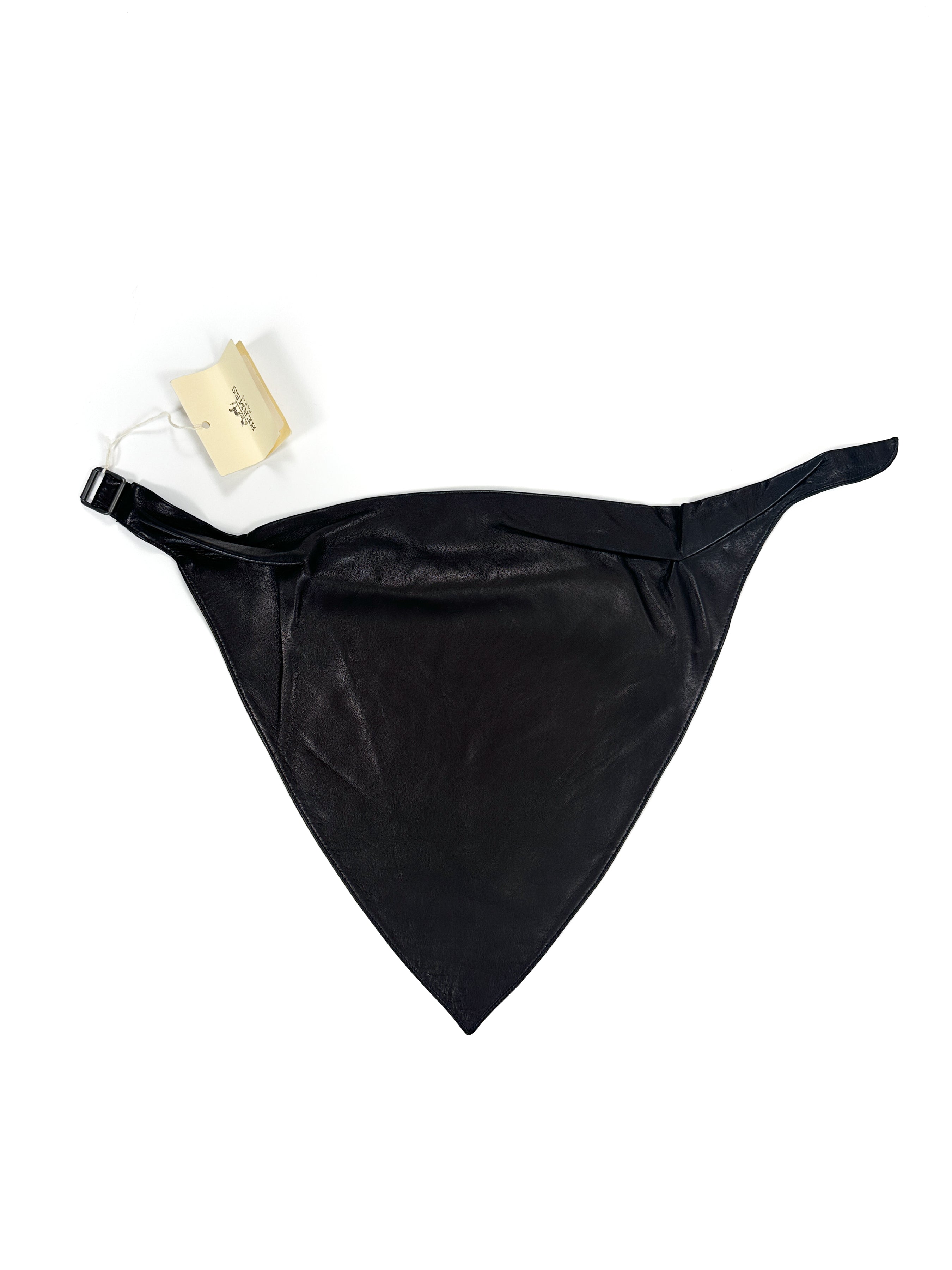 Hermès Col Fichu Leather Triangle