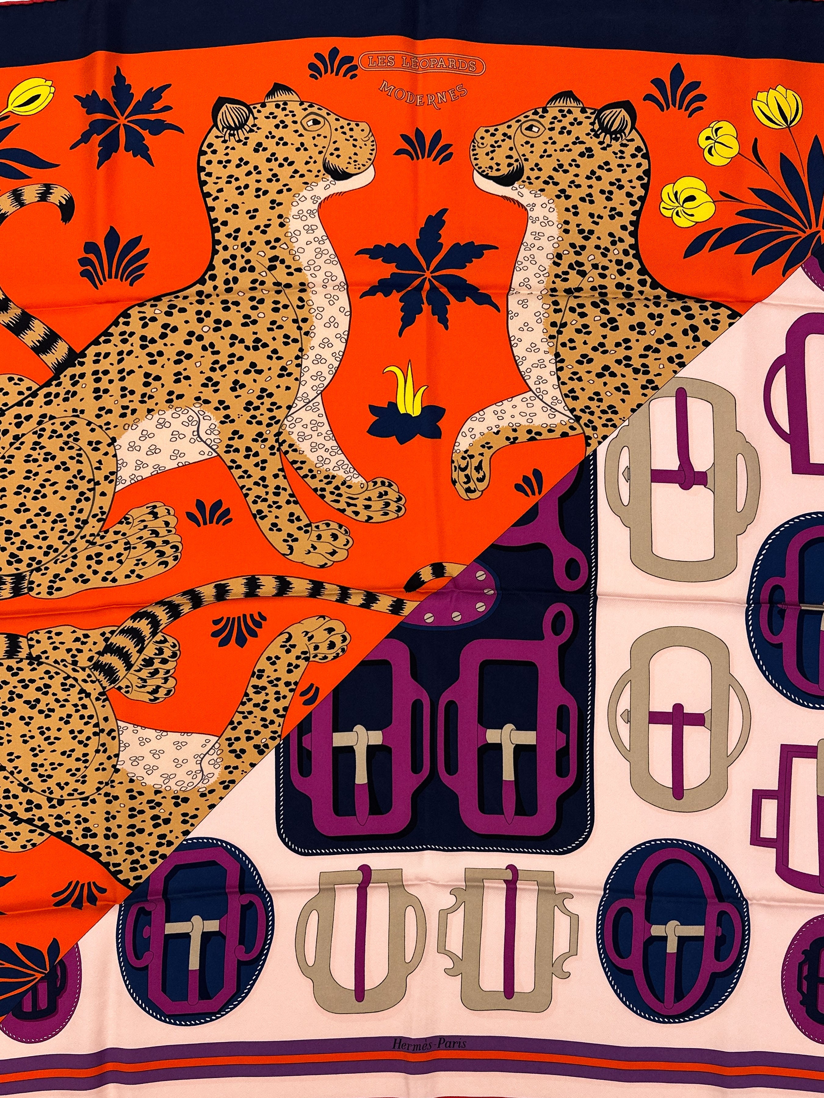 Hermès Les Léopards Modernes 90