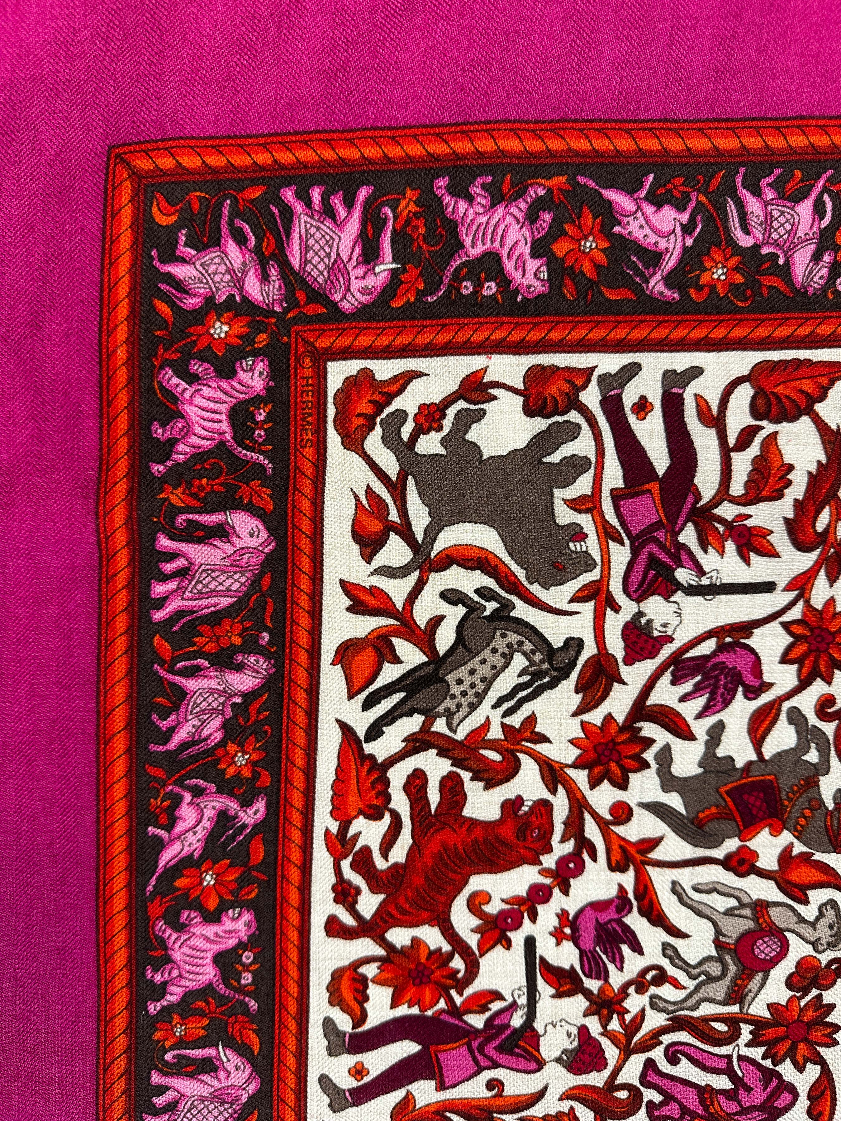 Hermès Chasse en Inde Cashmere Silk 140
