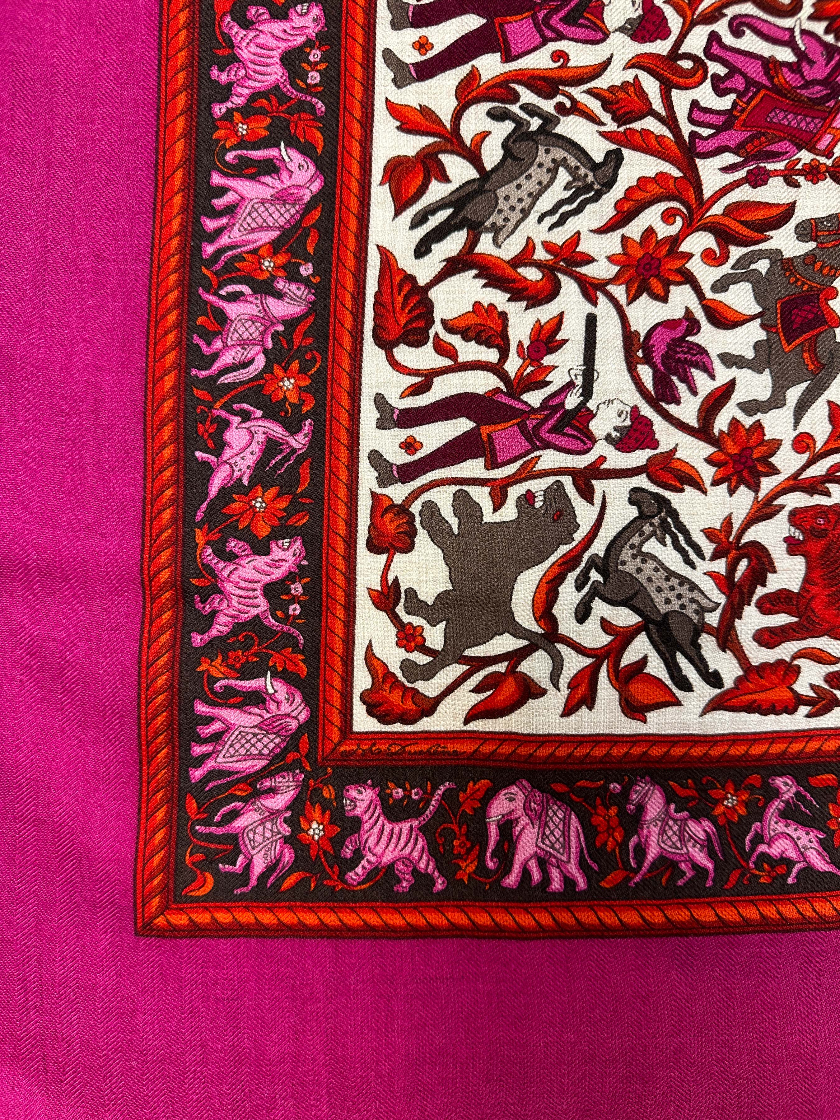 Hermès Chasse en Inde Cashmere Silk 140