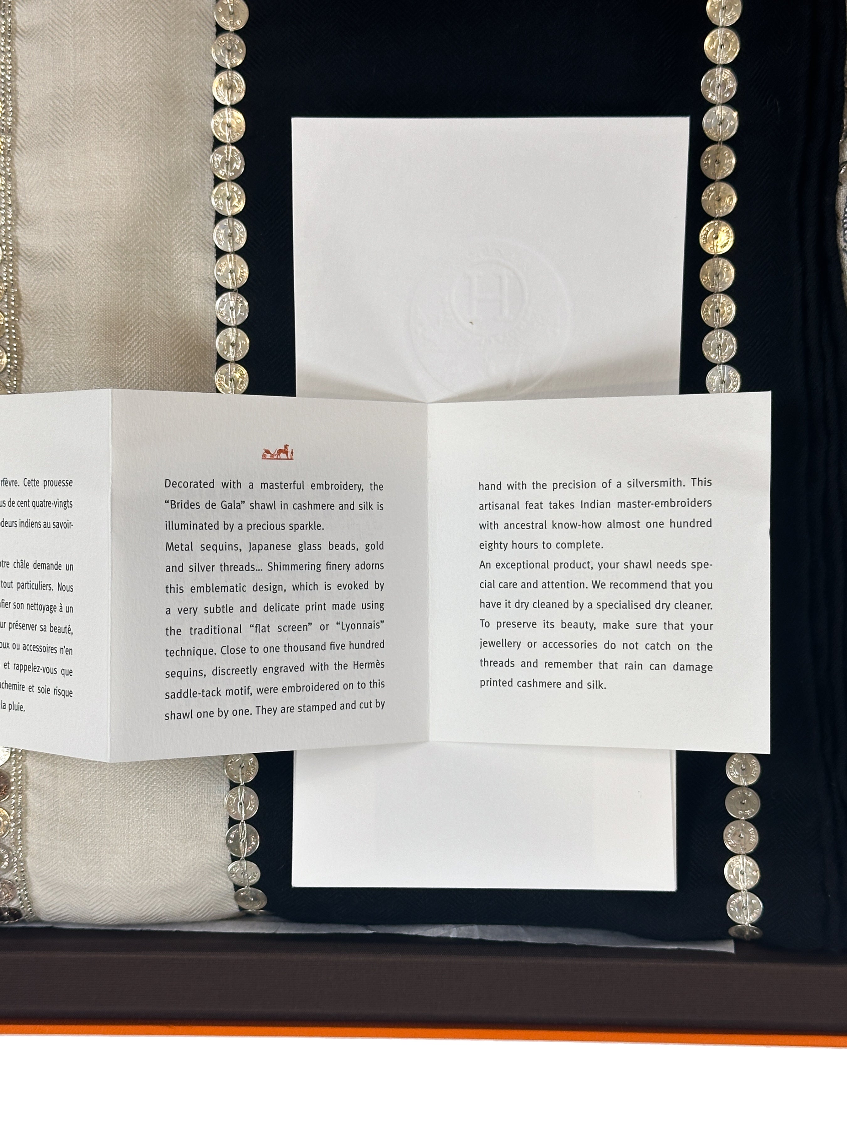 Hermès Exceptional Brides de Gala Brides Précieuses Cashmere Silk 140