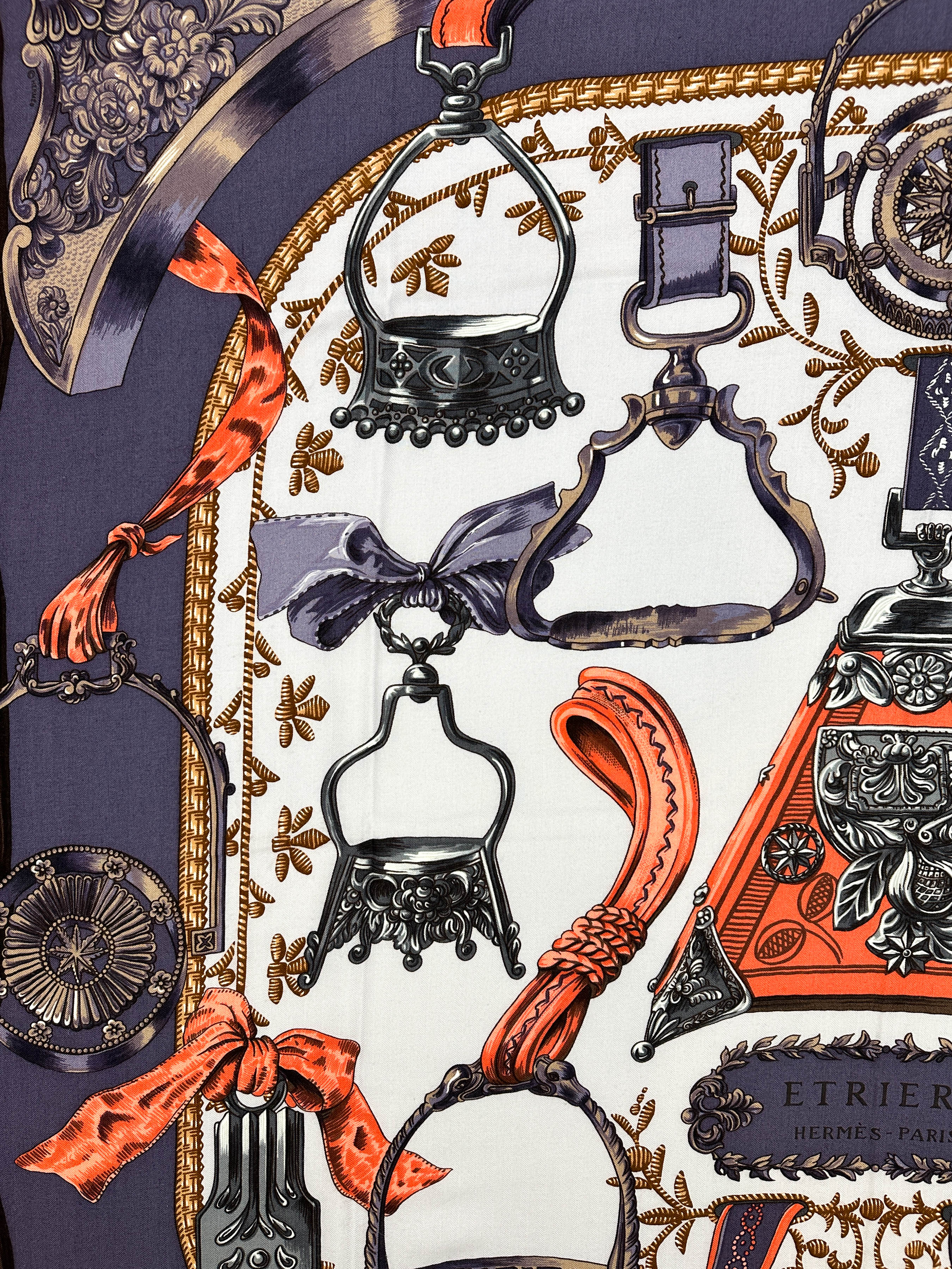 Hermès Etriers Cashmere Silk 140