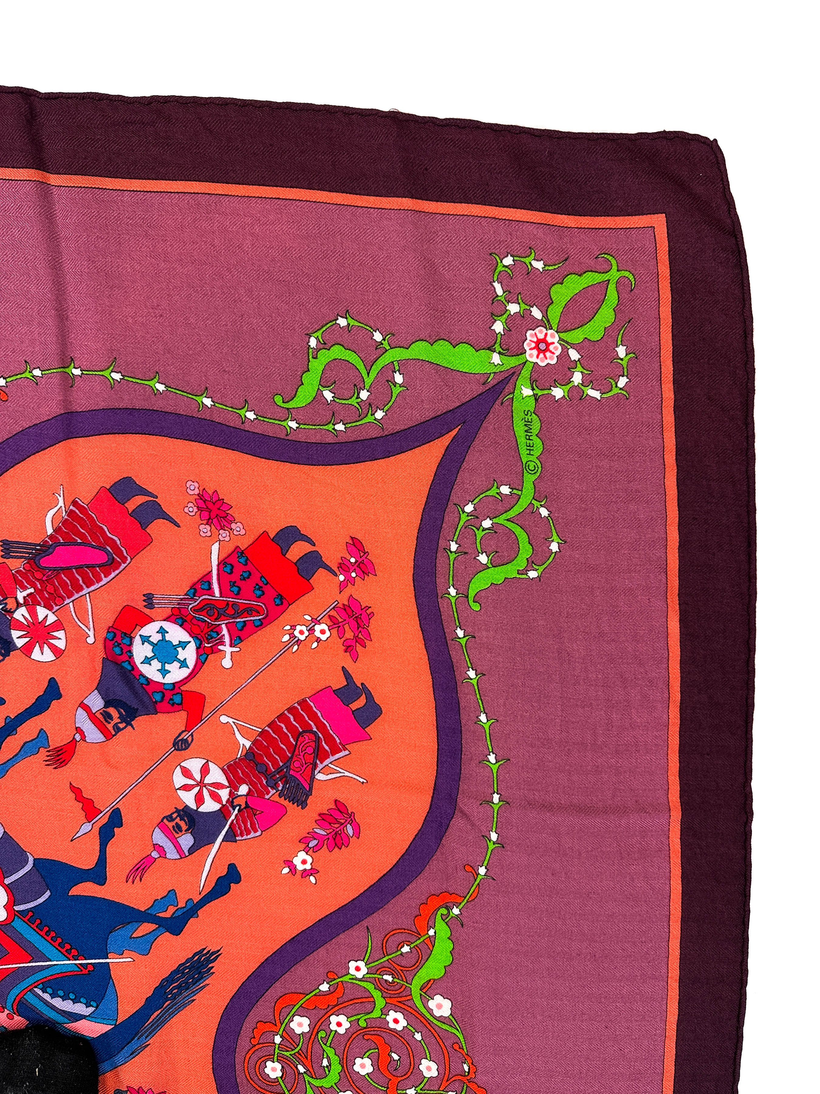 Hermès Poésie Persane Cashmere Silk 140