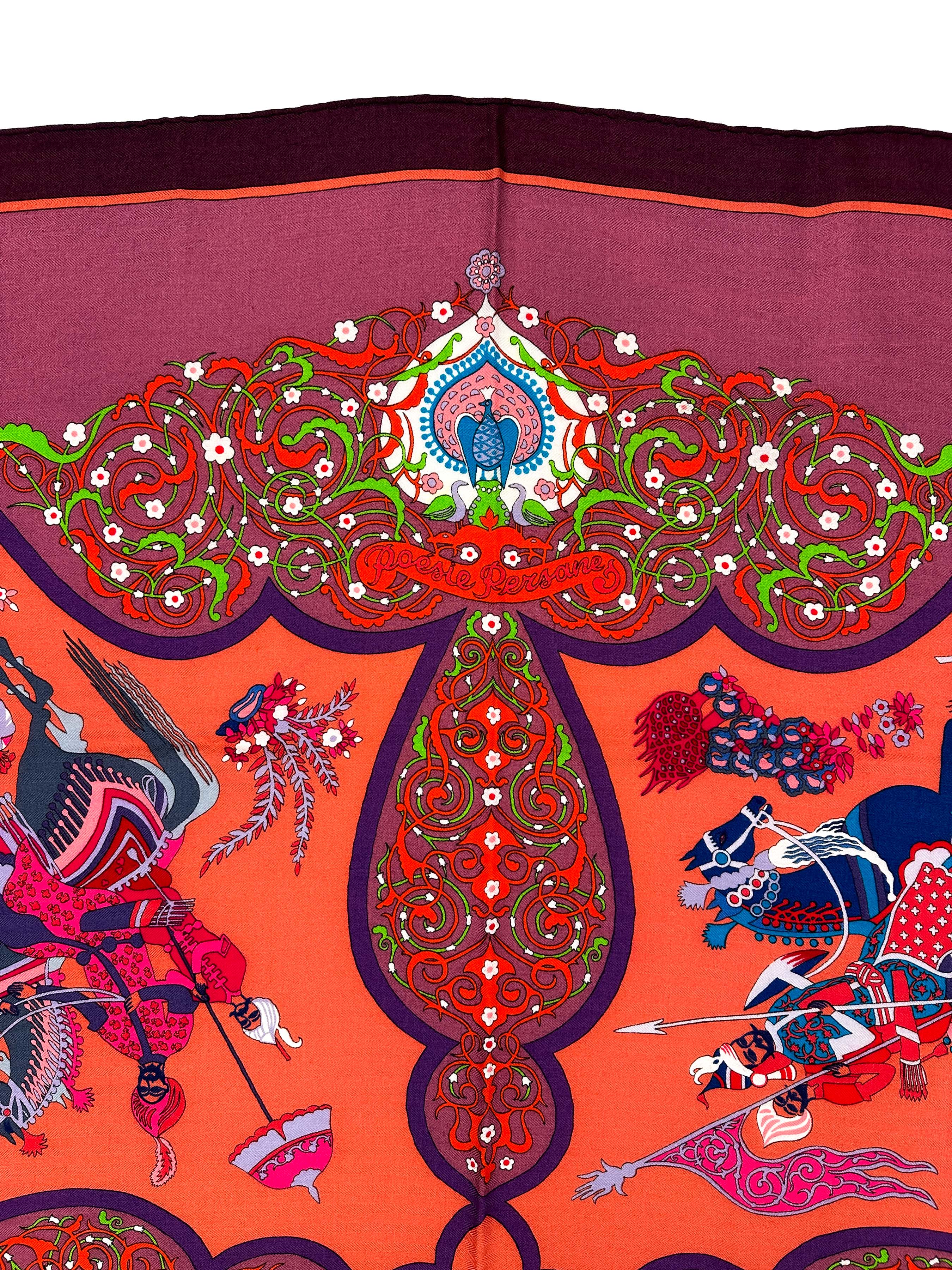 Hermès Poésie Persane Cashmere Silk 140