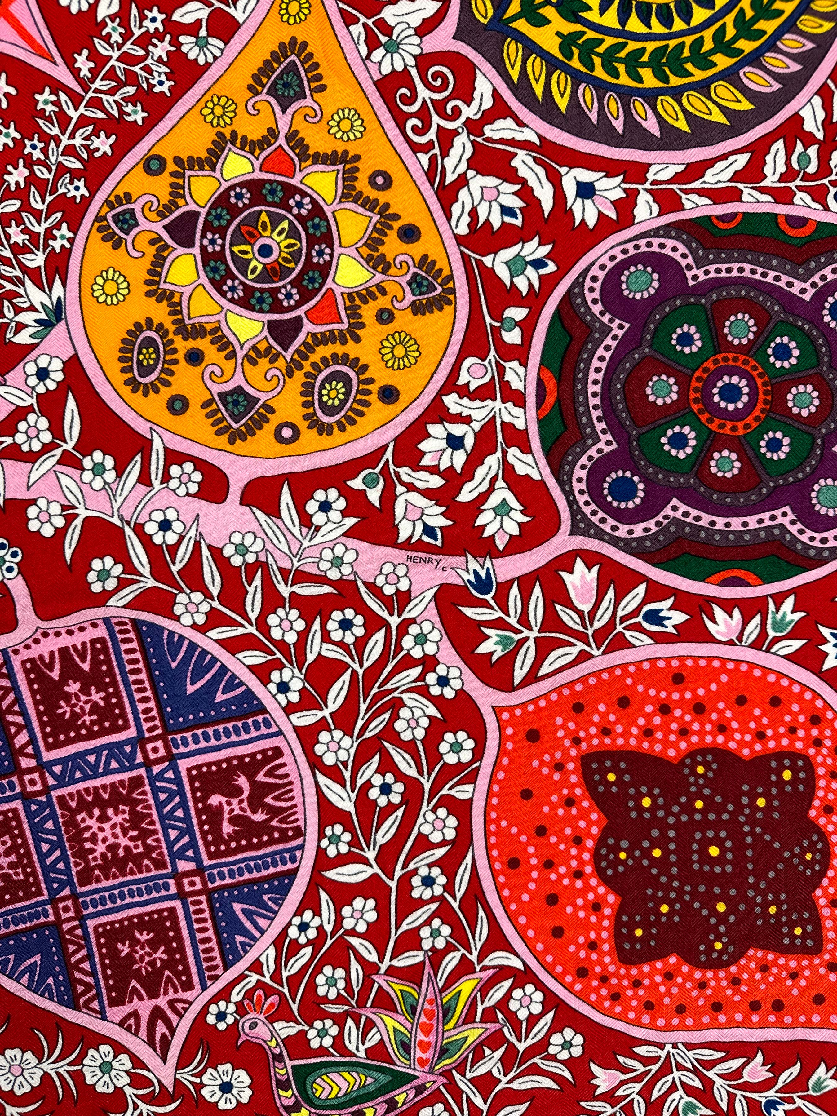 Hermès L'arbre de Vie Cashmere Silk 140