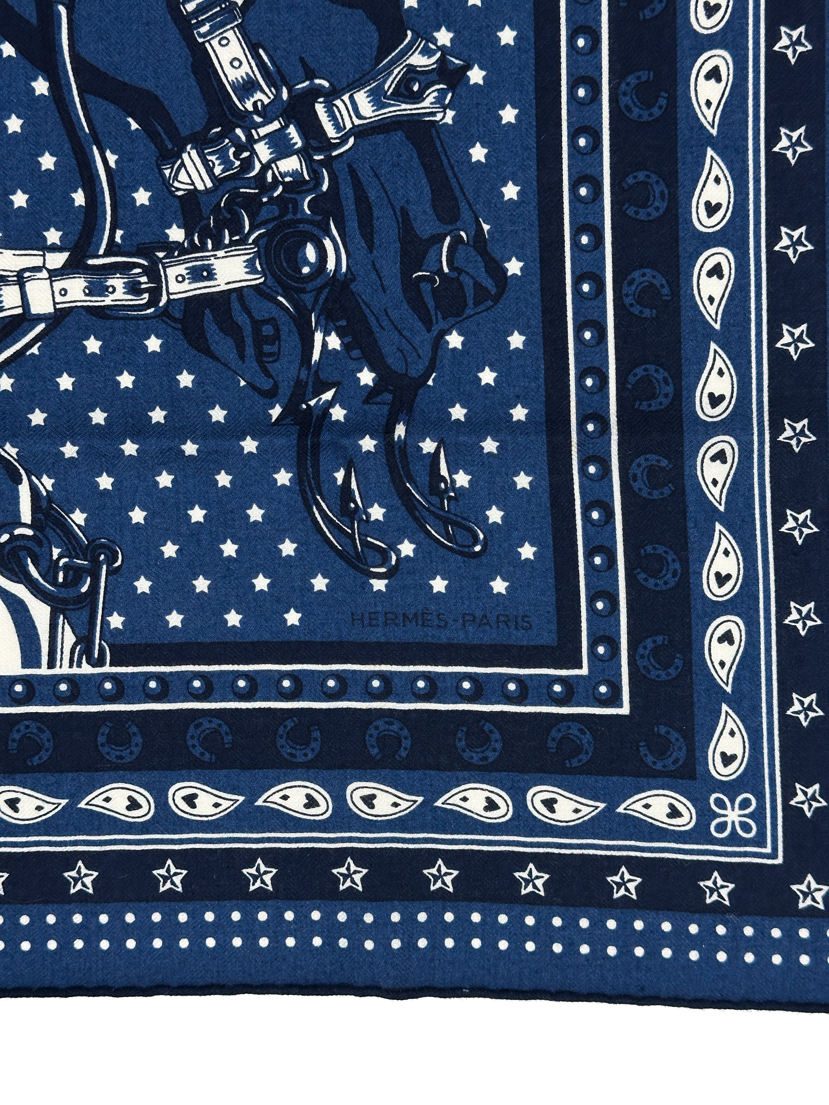 Hermès Cheval Punk Bandana Cashmere Silk 65