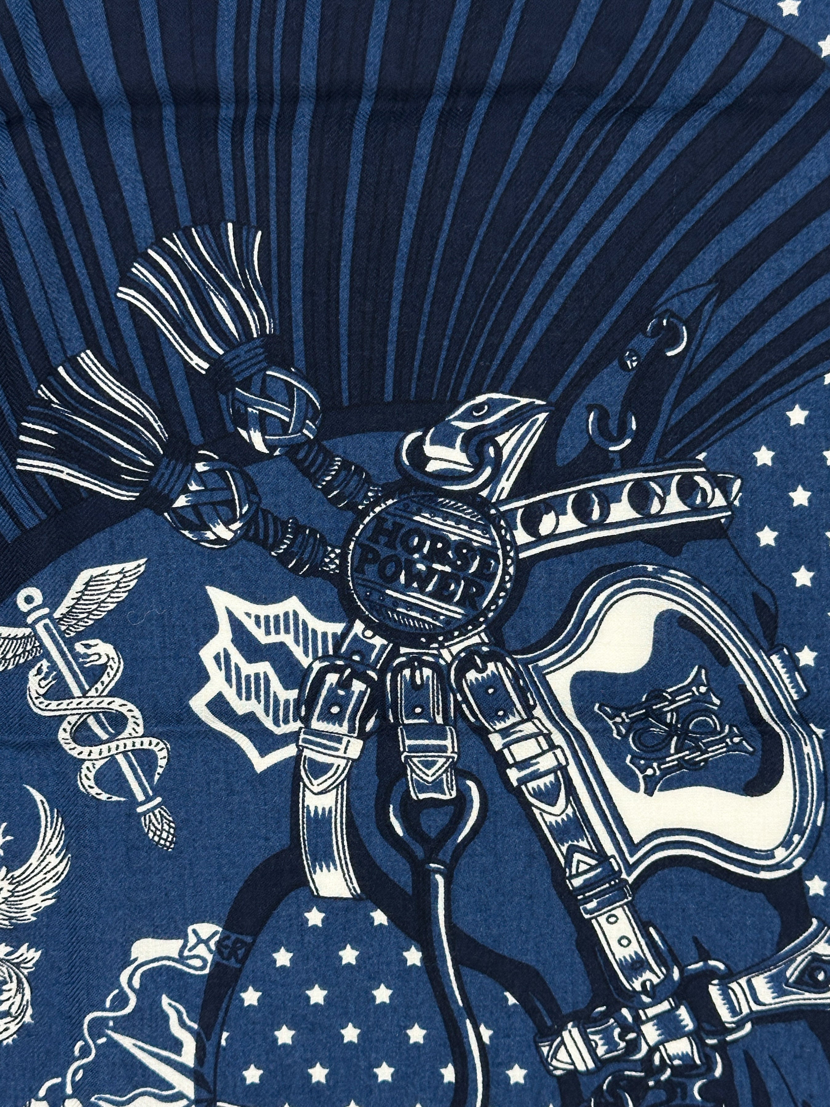 Hermès Cheval Punk Bandana Cashmere Silk 65