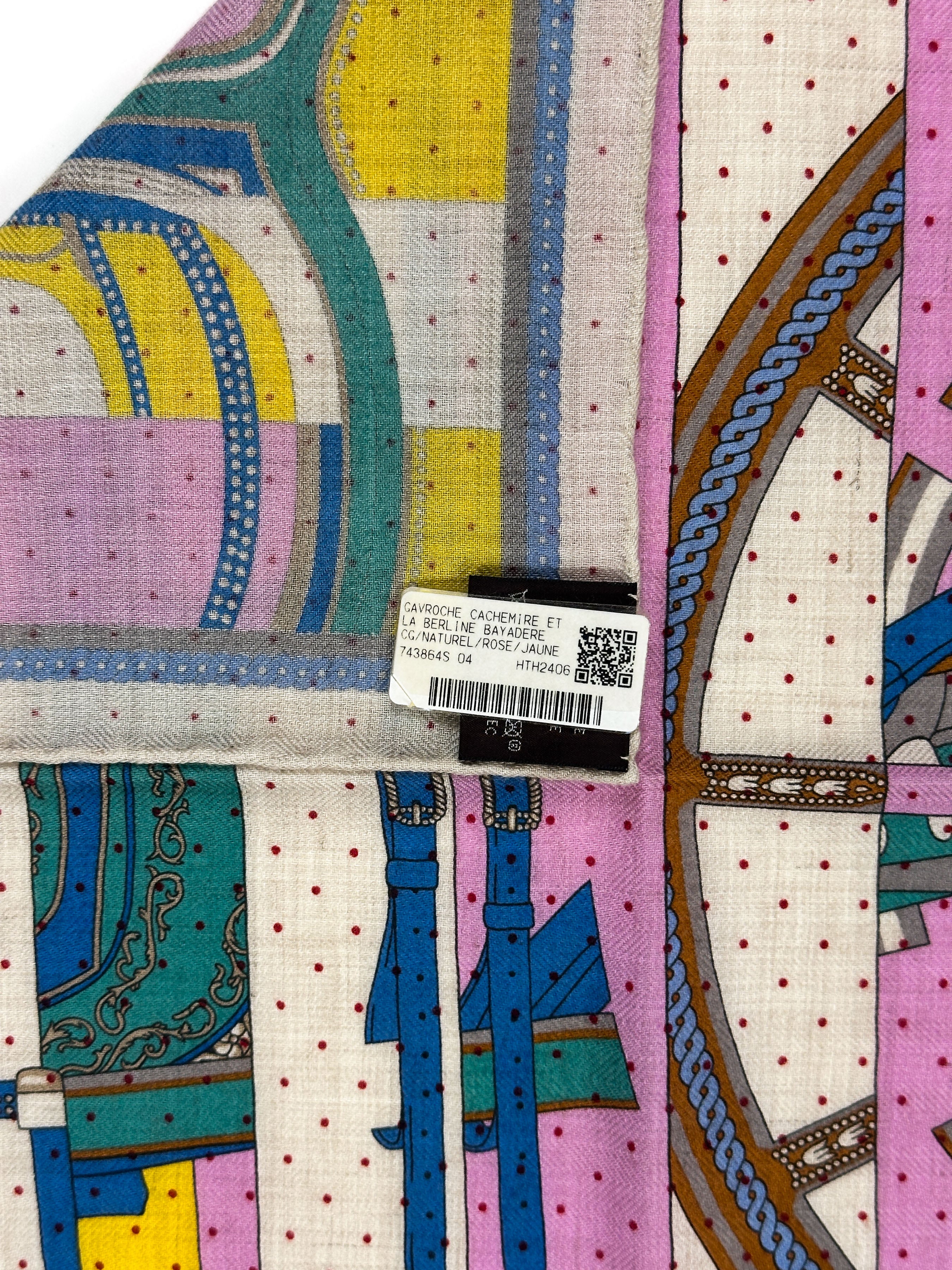 Hermès La Berline Bayadère Cashmere Silk 45