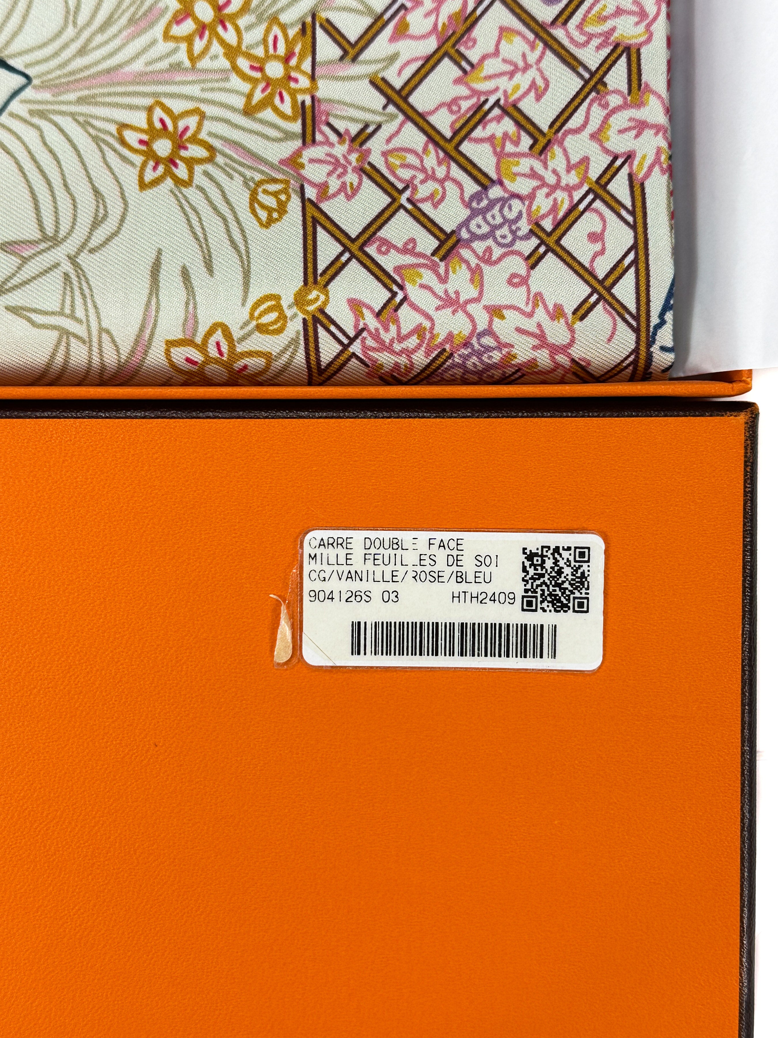 Hermès Mille Feuilles de Soie Double Face 90