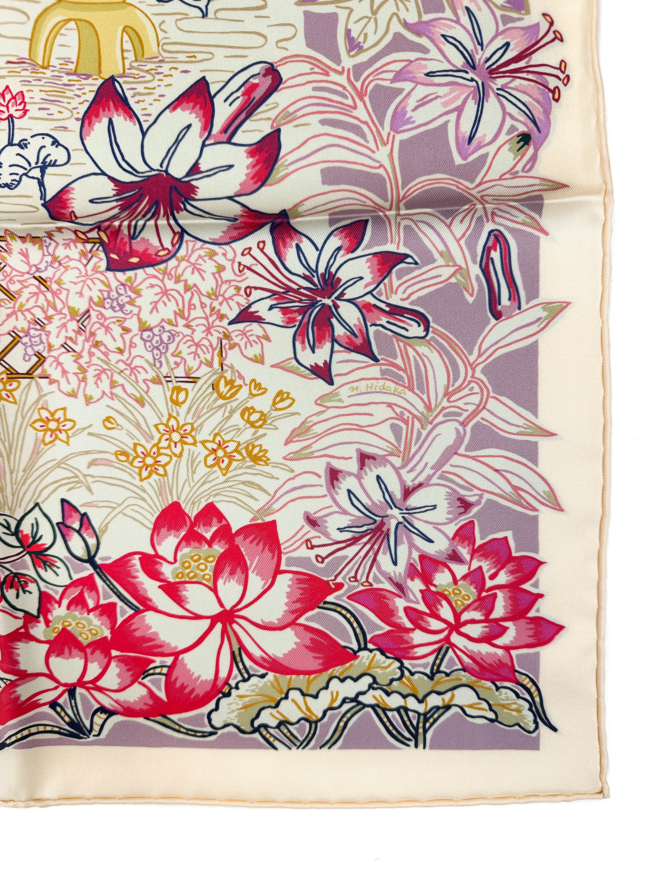 Hermès Mille Feuilles de Soie Double Face 90