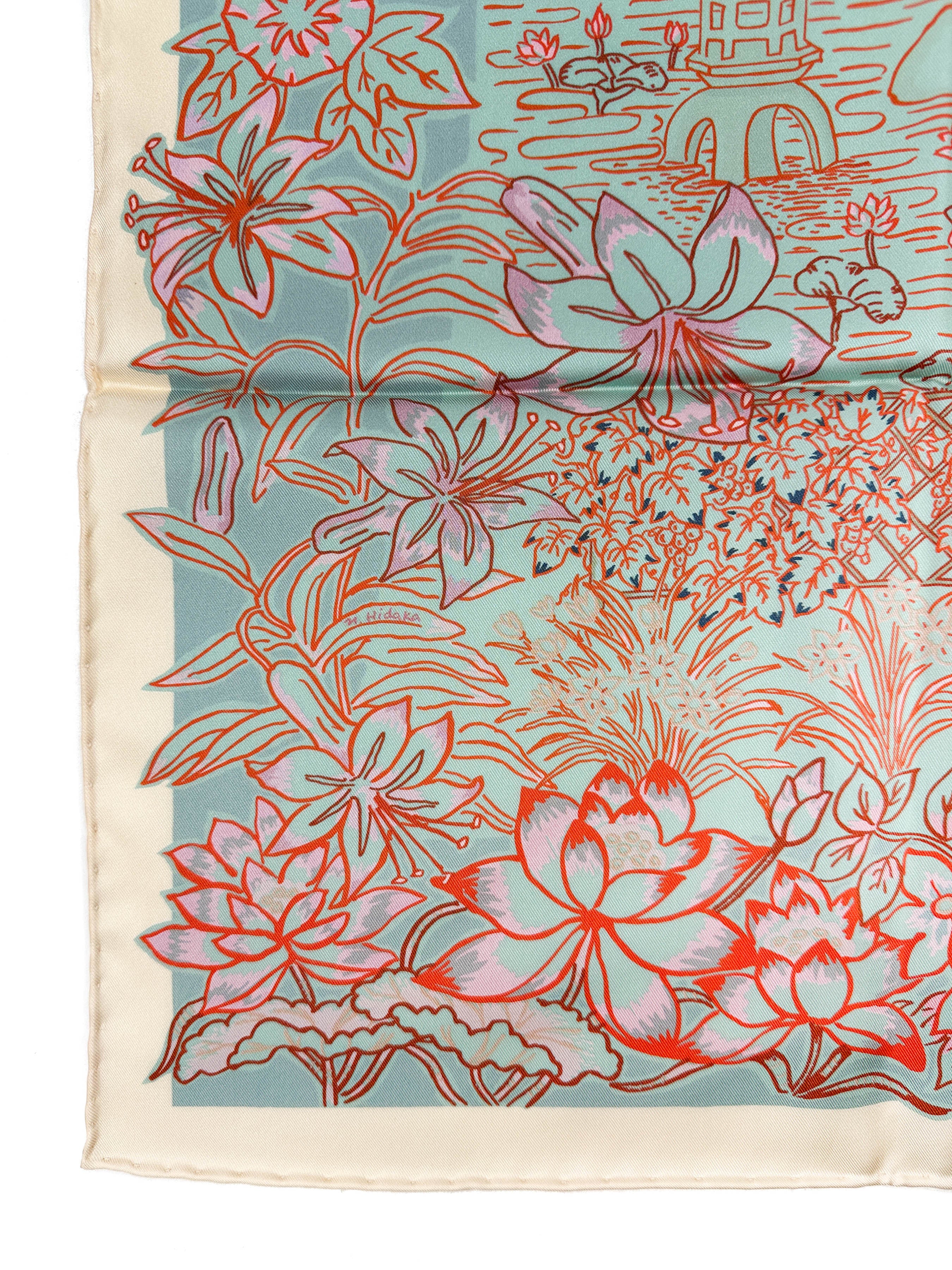 Hermès Mille Feuilles de Soie Double Face 90