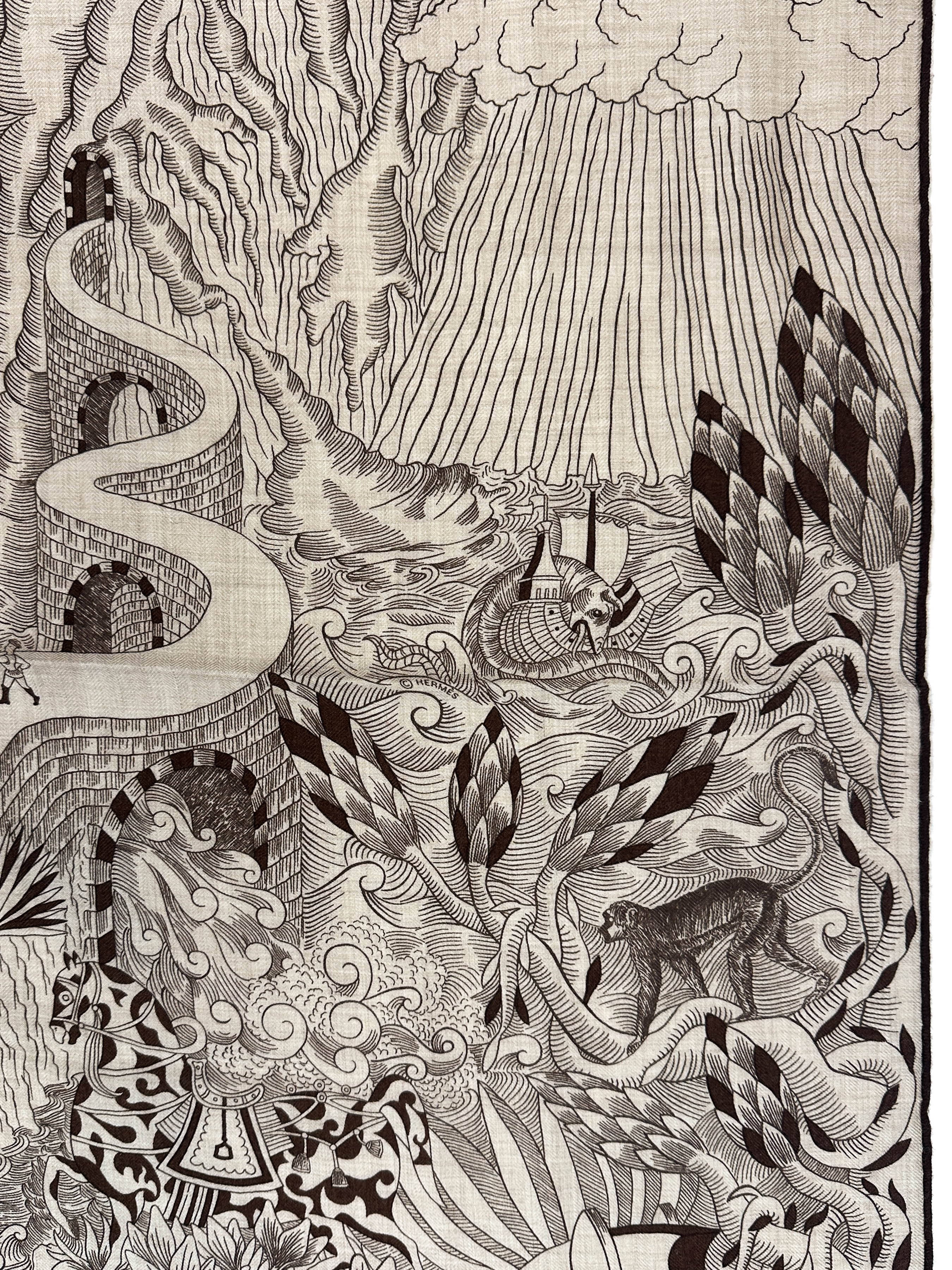 Hermès Cosmographia Universalis Cashmere Silk 140