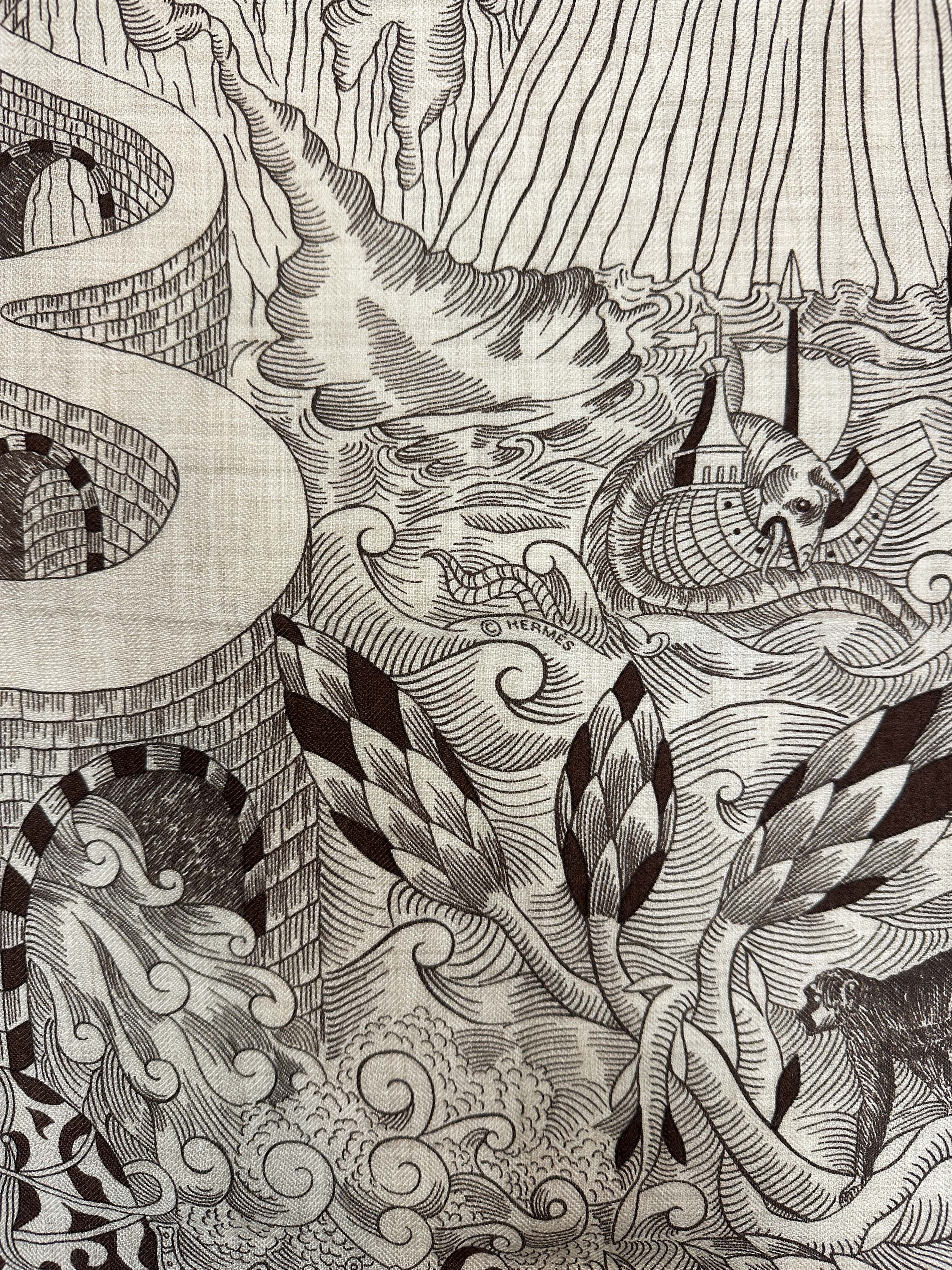 Hermès Cosmographia Universalis Cashmere Silk 140