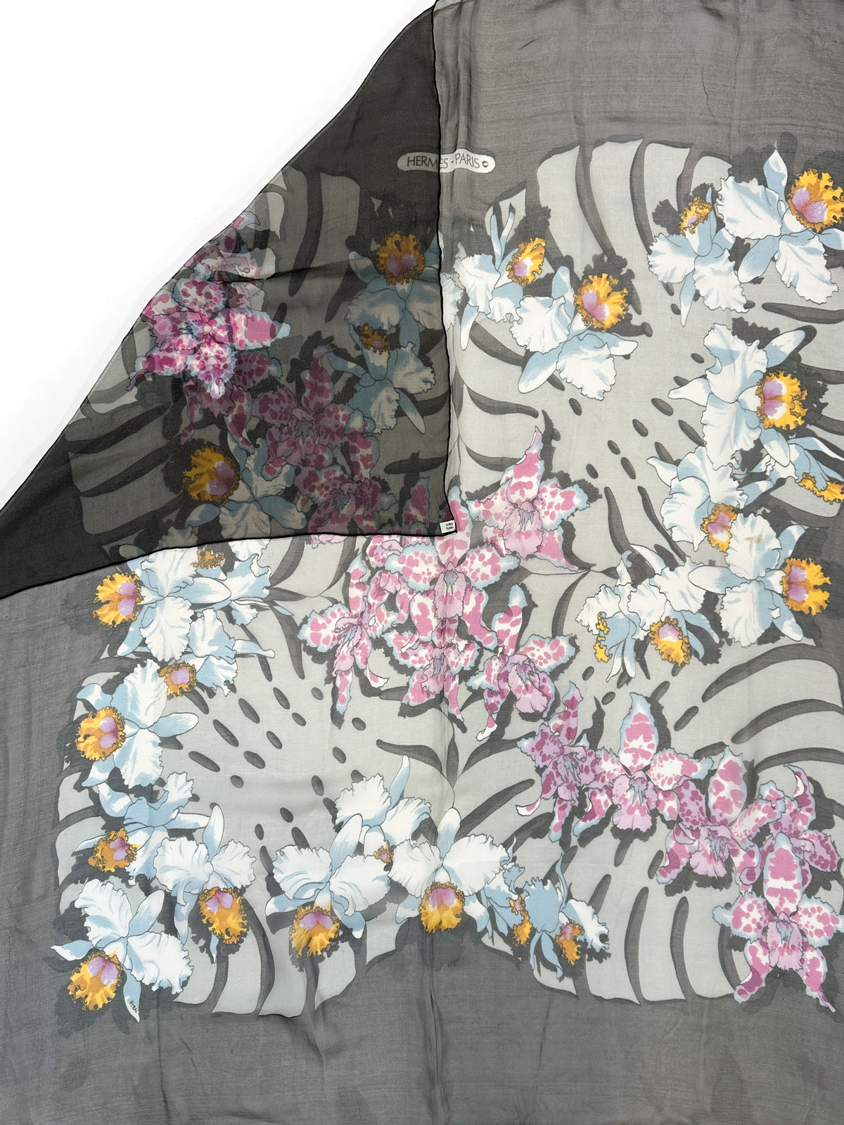 Hermès Les Orchidées III Mousseline 110