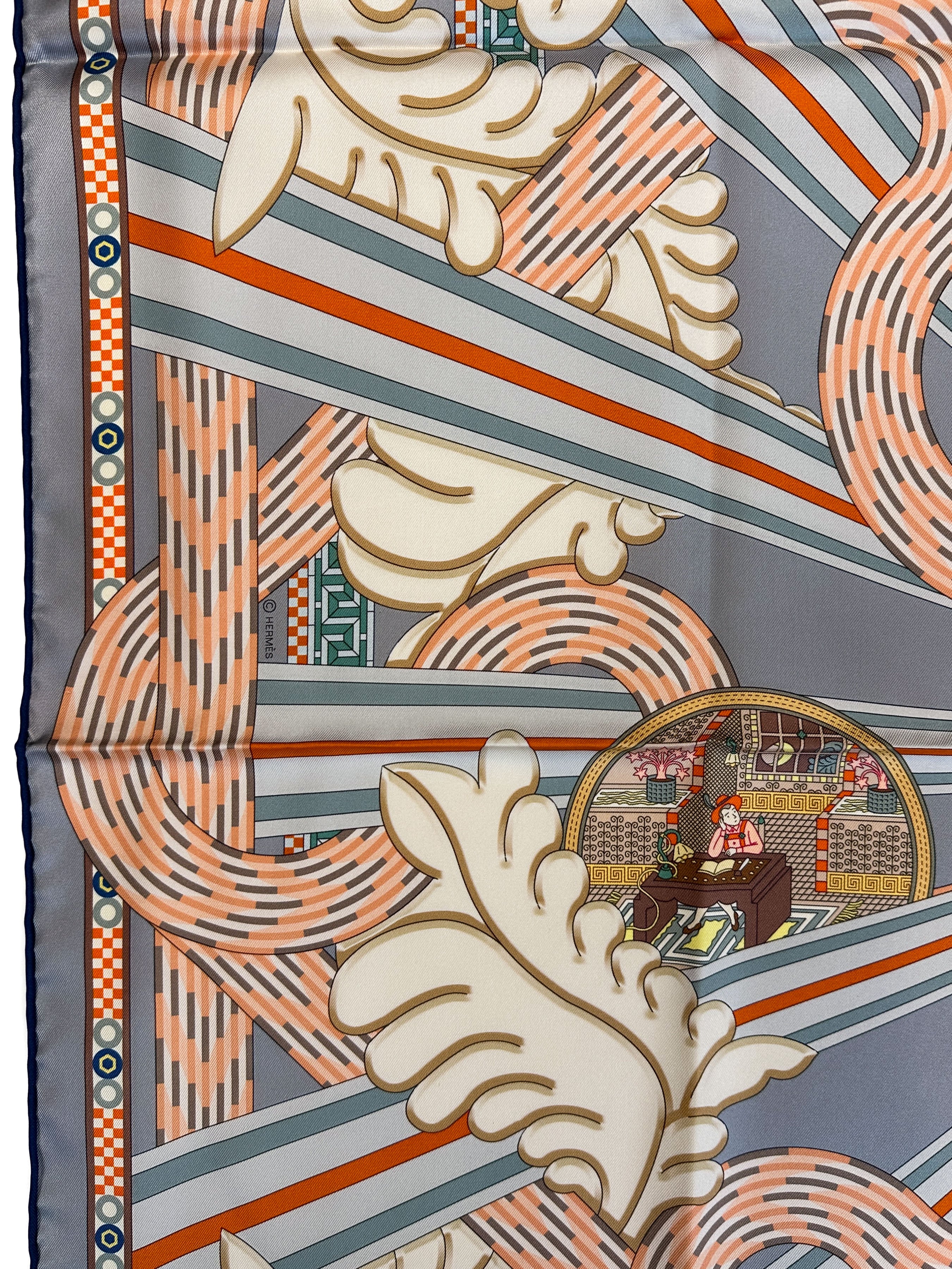 Hermès A La Lumiere du Flambeau Double Face 90