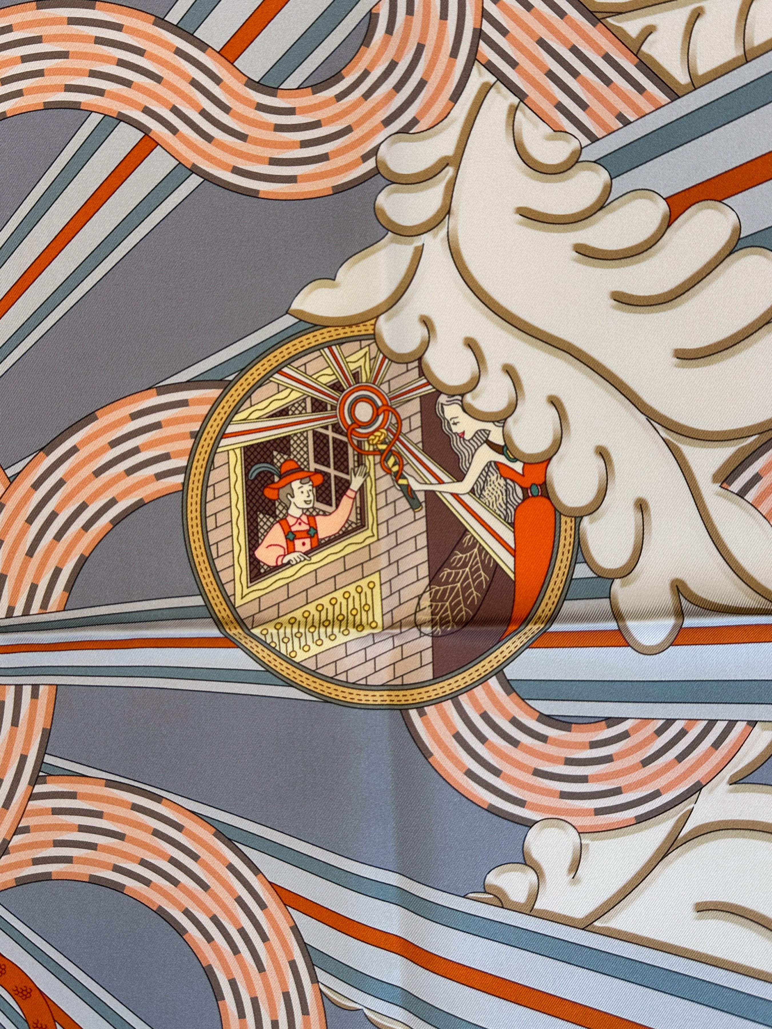 Hermès A La Lumiere du Flambeau Double Face 90