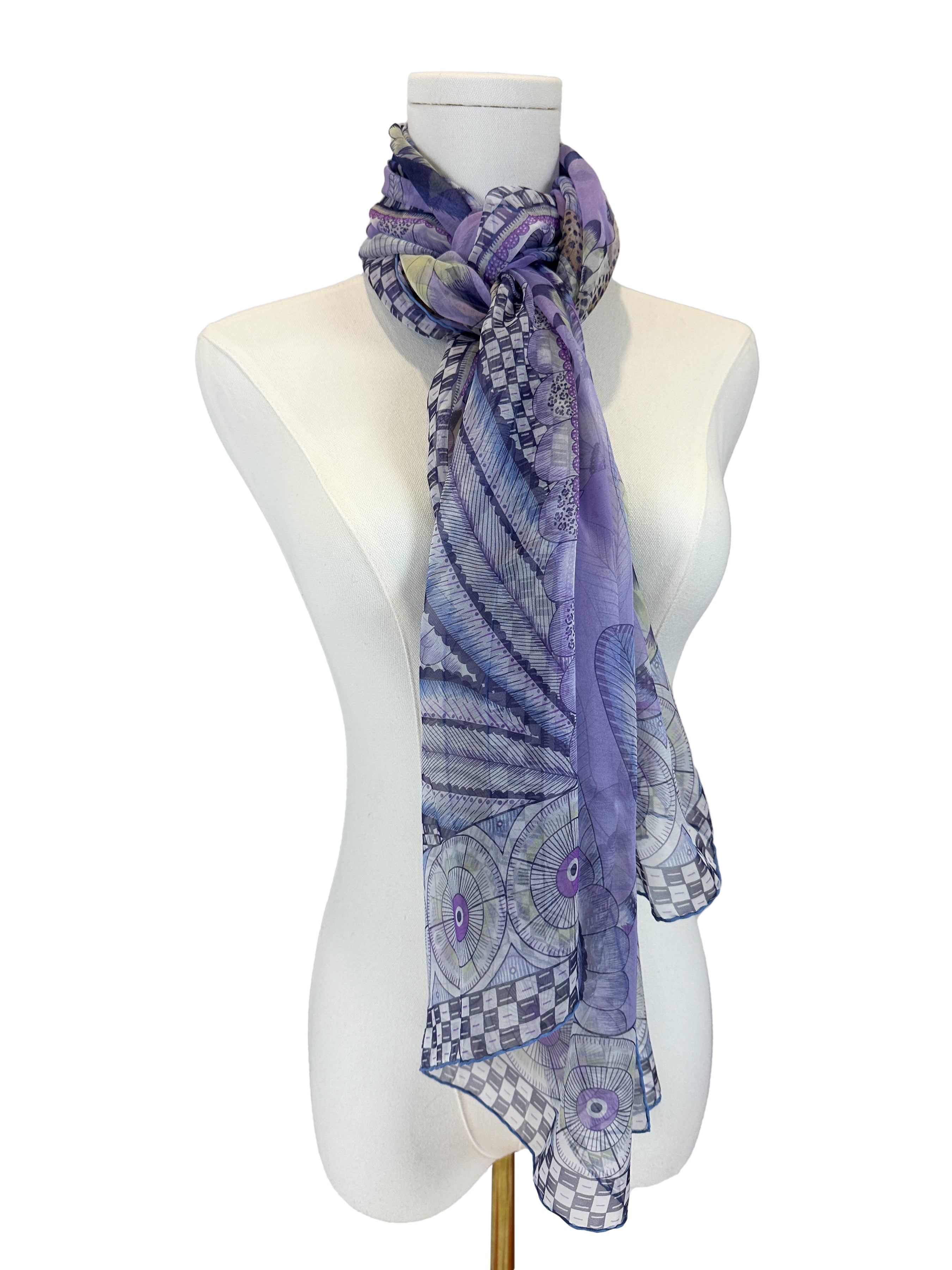 Hermès The Savana Dance Mousseline Shawl