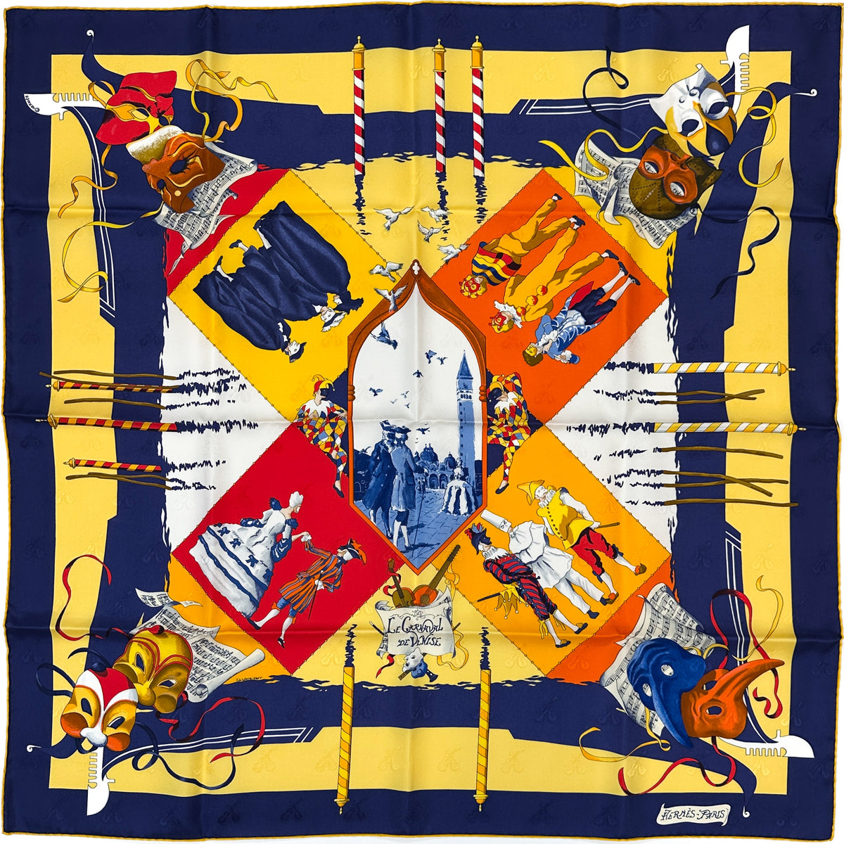 Hermès Fêtes Venitiennes Jacquard 90