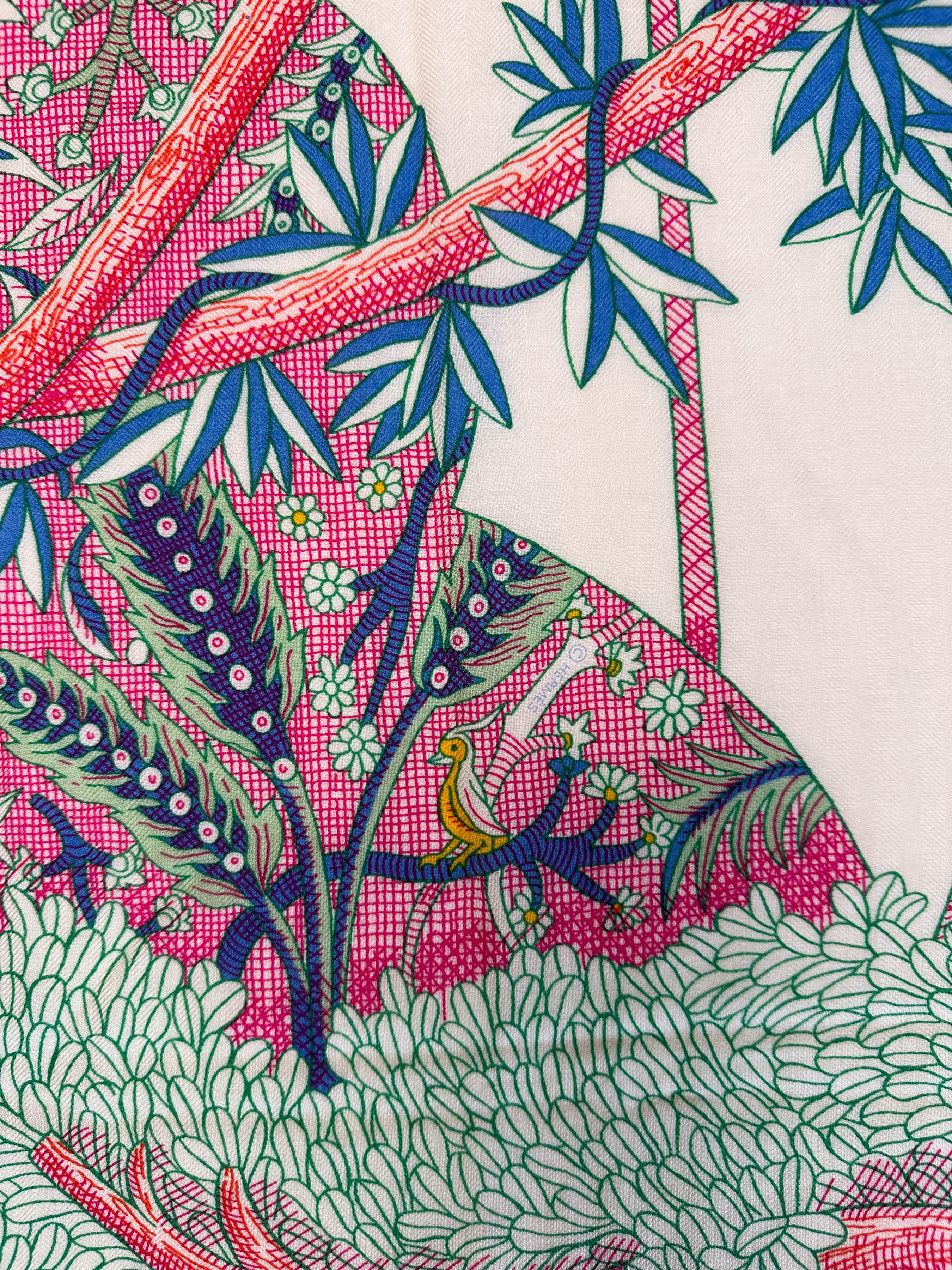 Hermès Act III, Scene I, La Clairiere Cashmere Silk 140