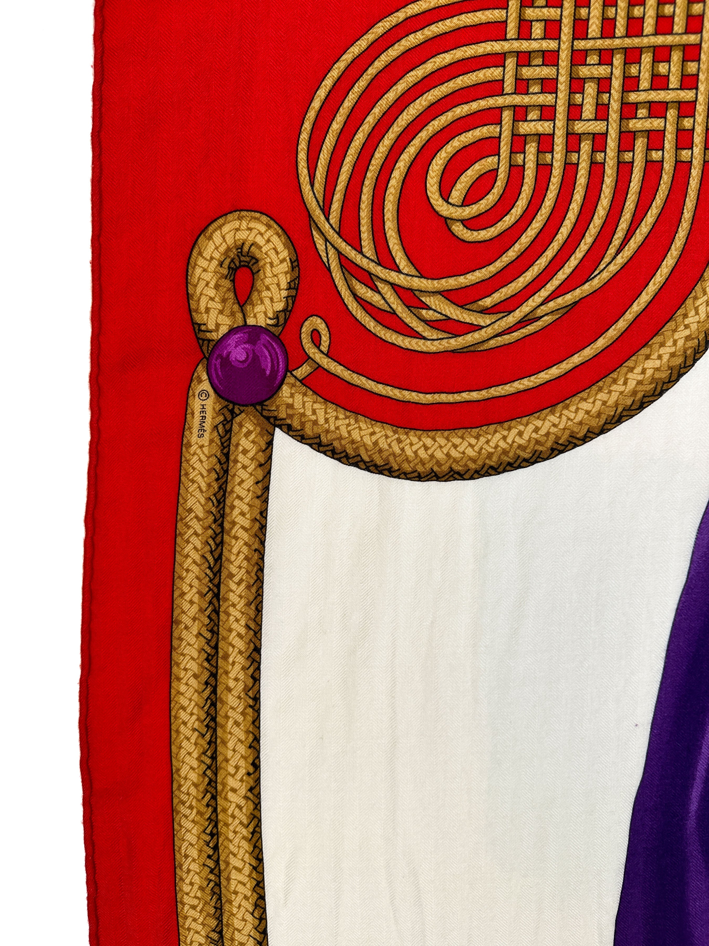 Hermès Brandebourgs Cashmere Silk 140