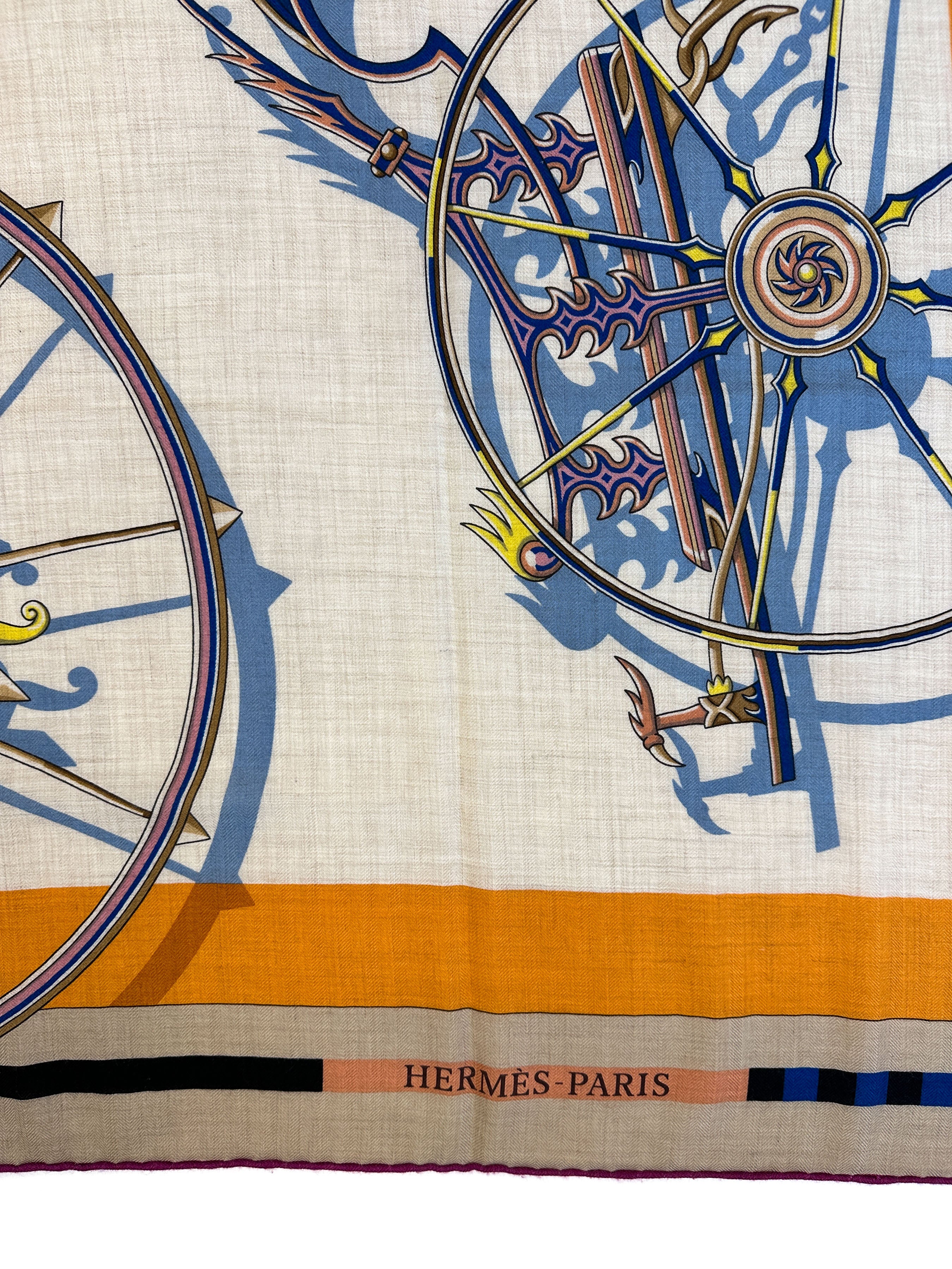 Hermès Voitures en Equilibre Cashmere Silk 140