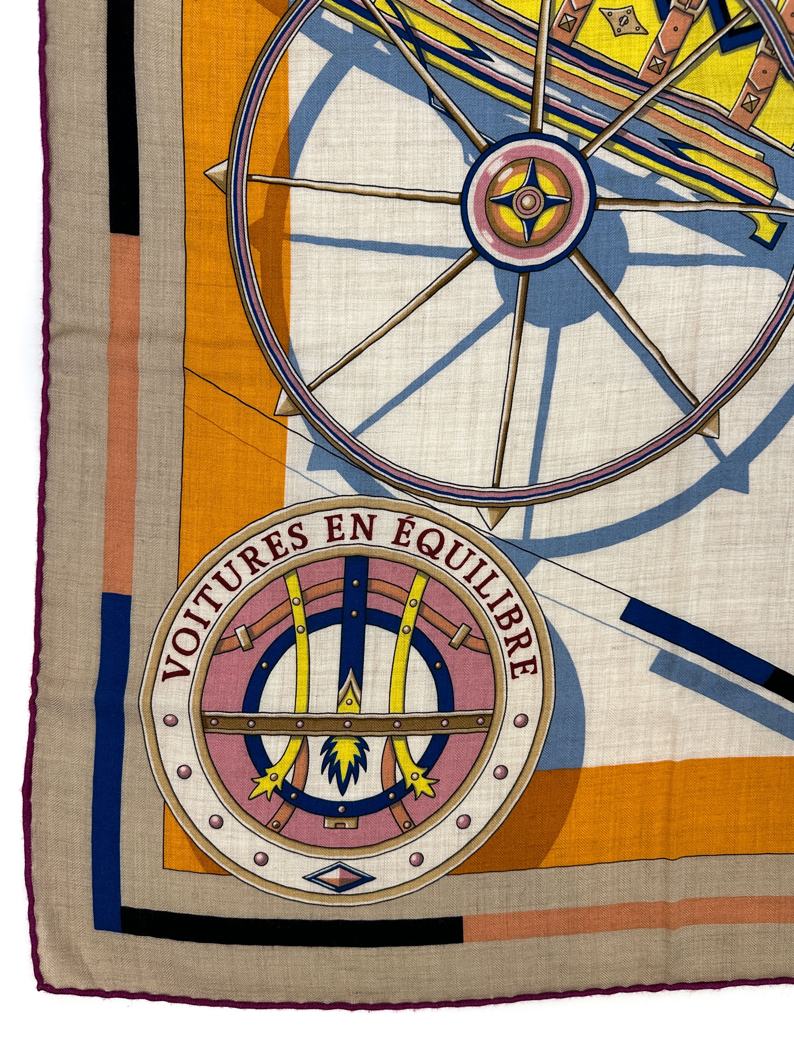 Hermès Voitures en Equilibre Cashmere Silk 140