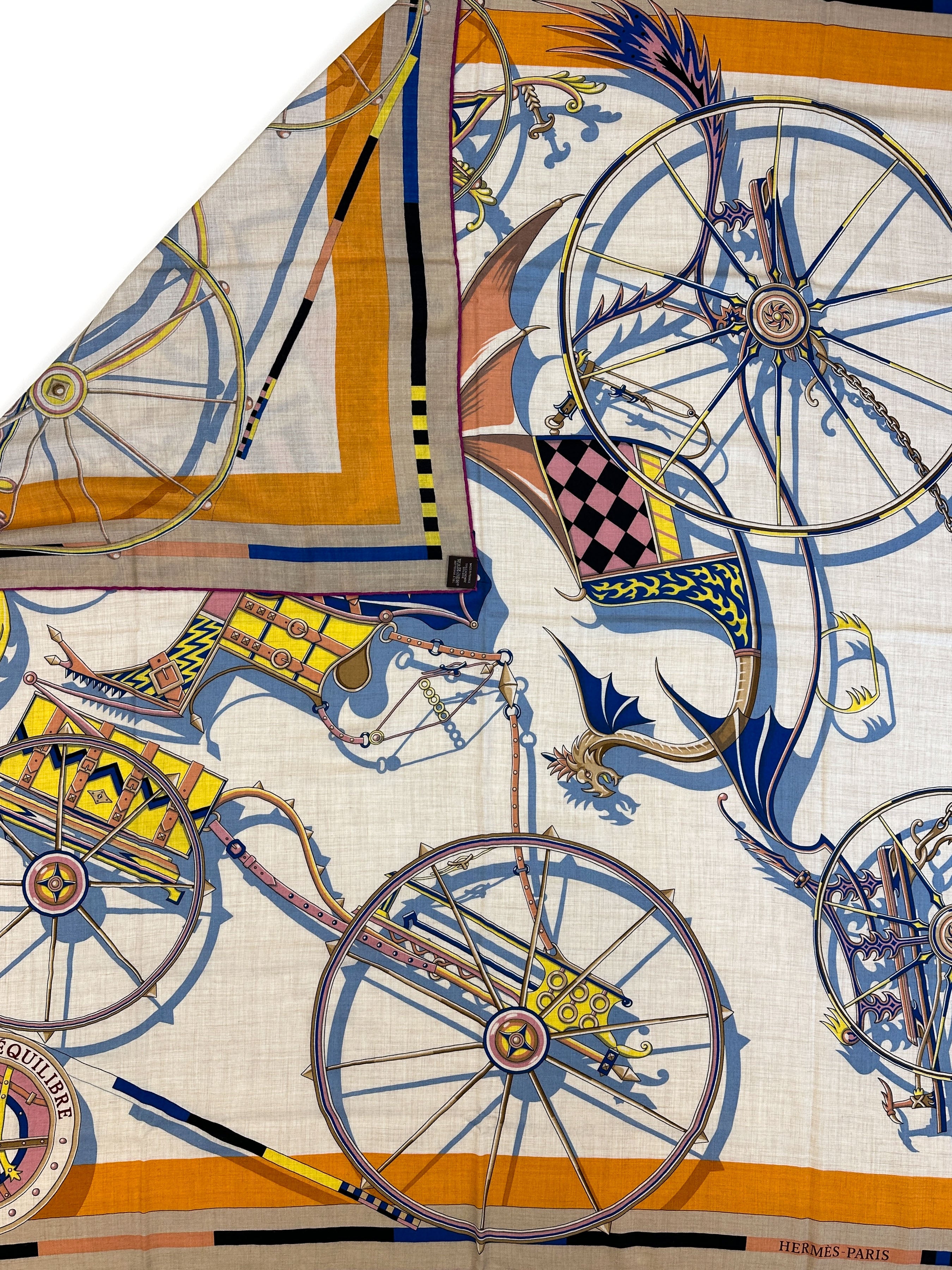 Hermès Voitures en Equilibre Cashmere Silk 140