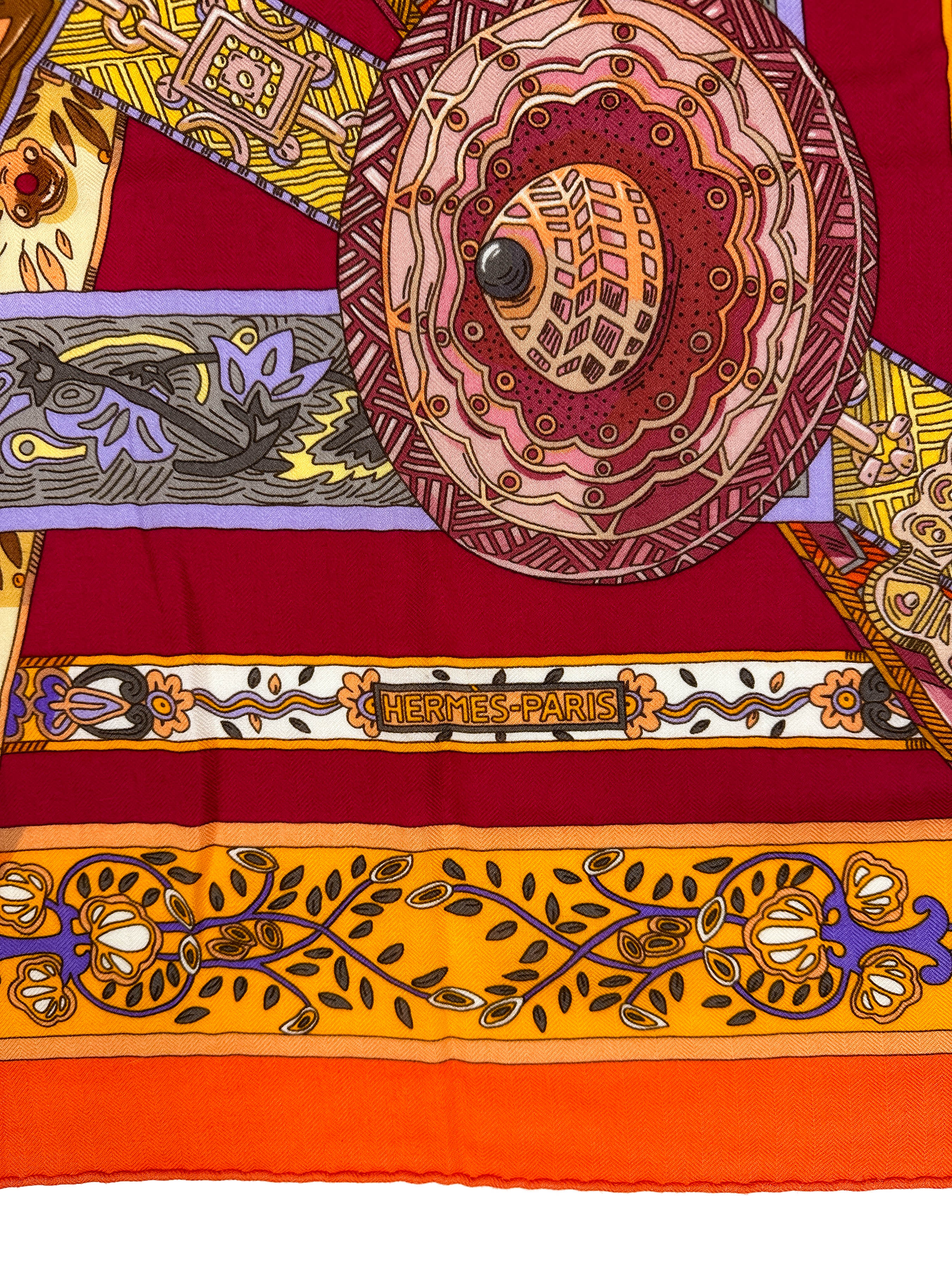 Hermès Le Songe de La Licorne Cashmere Silk 140