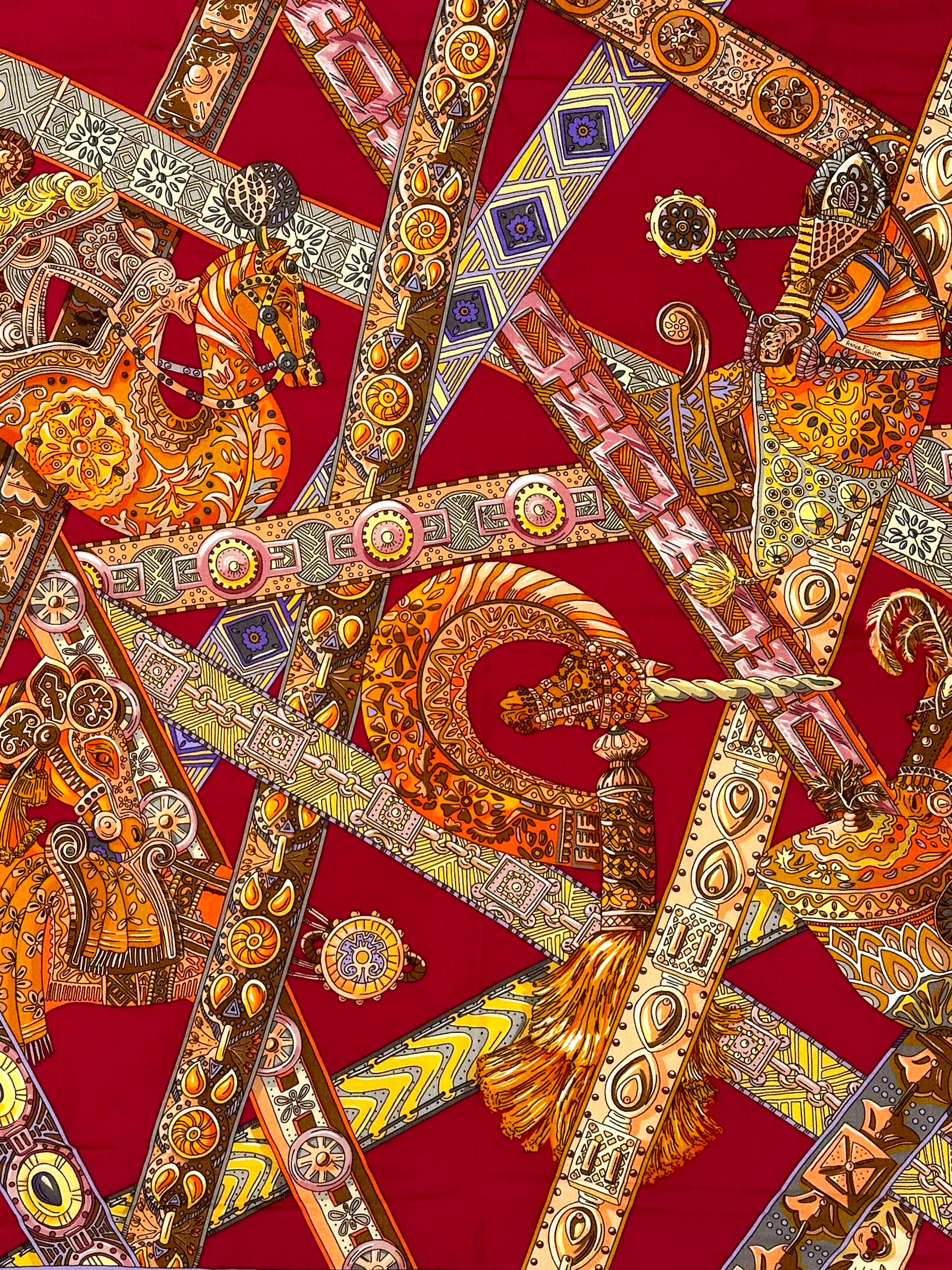 Hermès Le Songe de La Licorne Cashmere Silk 140