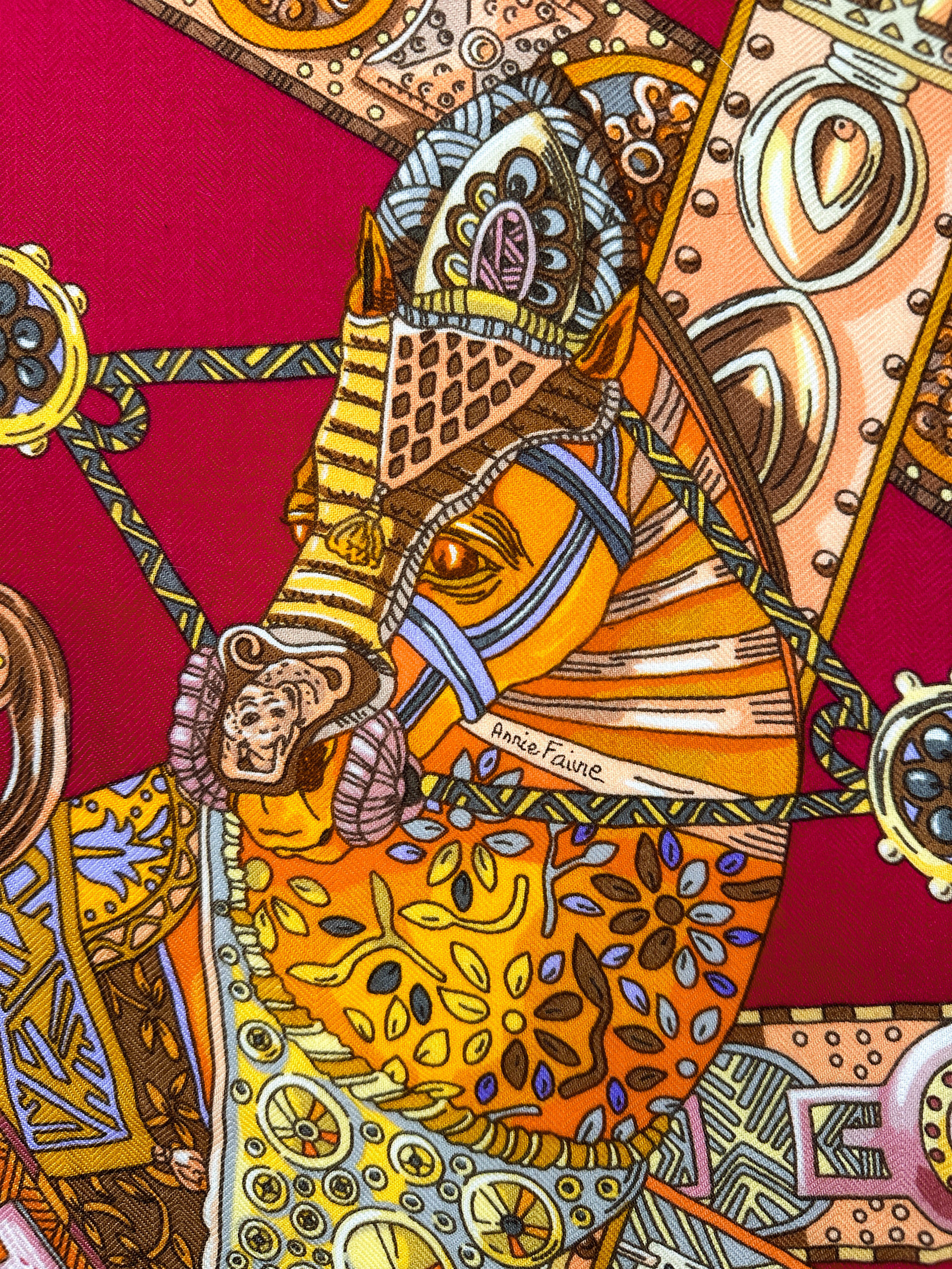 Hermès Le Songe de La Licorne Cashmere Silk 140