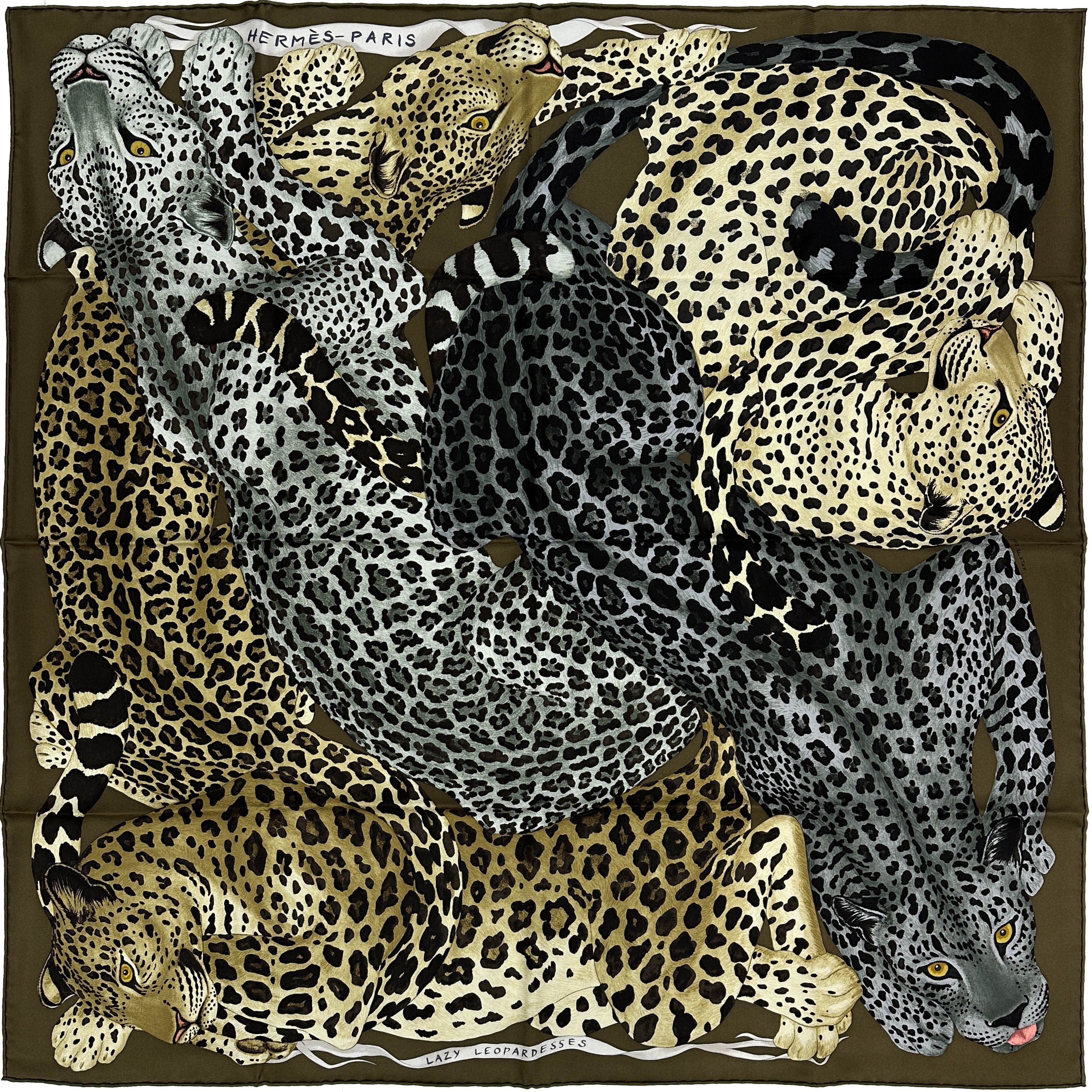 Hermès Lazy Leopardesses 90