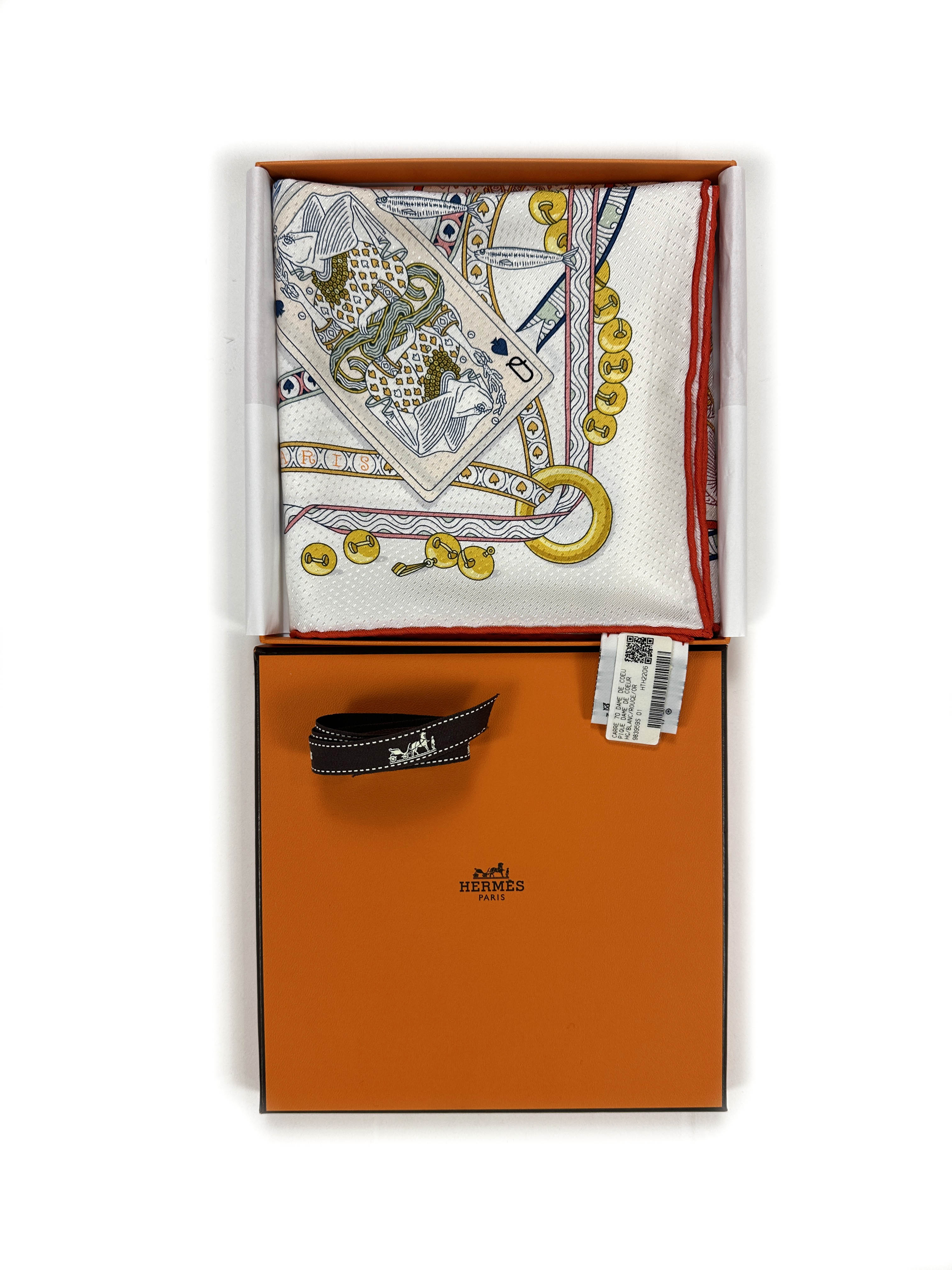 Hermès Dame de Coeur Jacquard With Single Eyelet 70