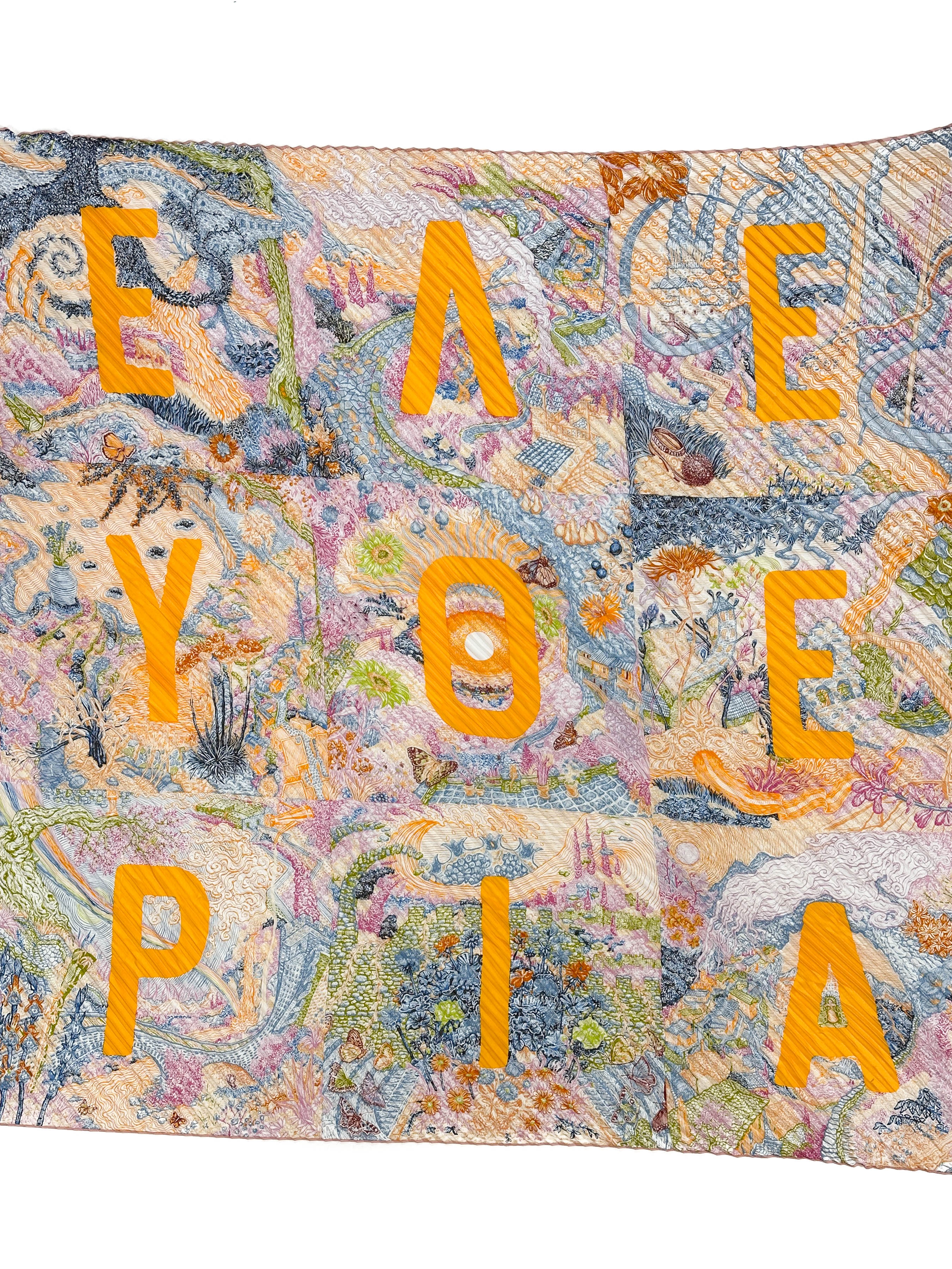 Hermès Eleftheria Plissé Silk 140