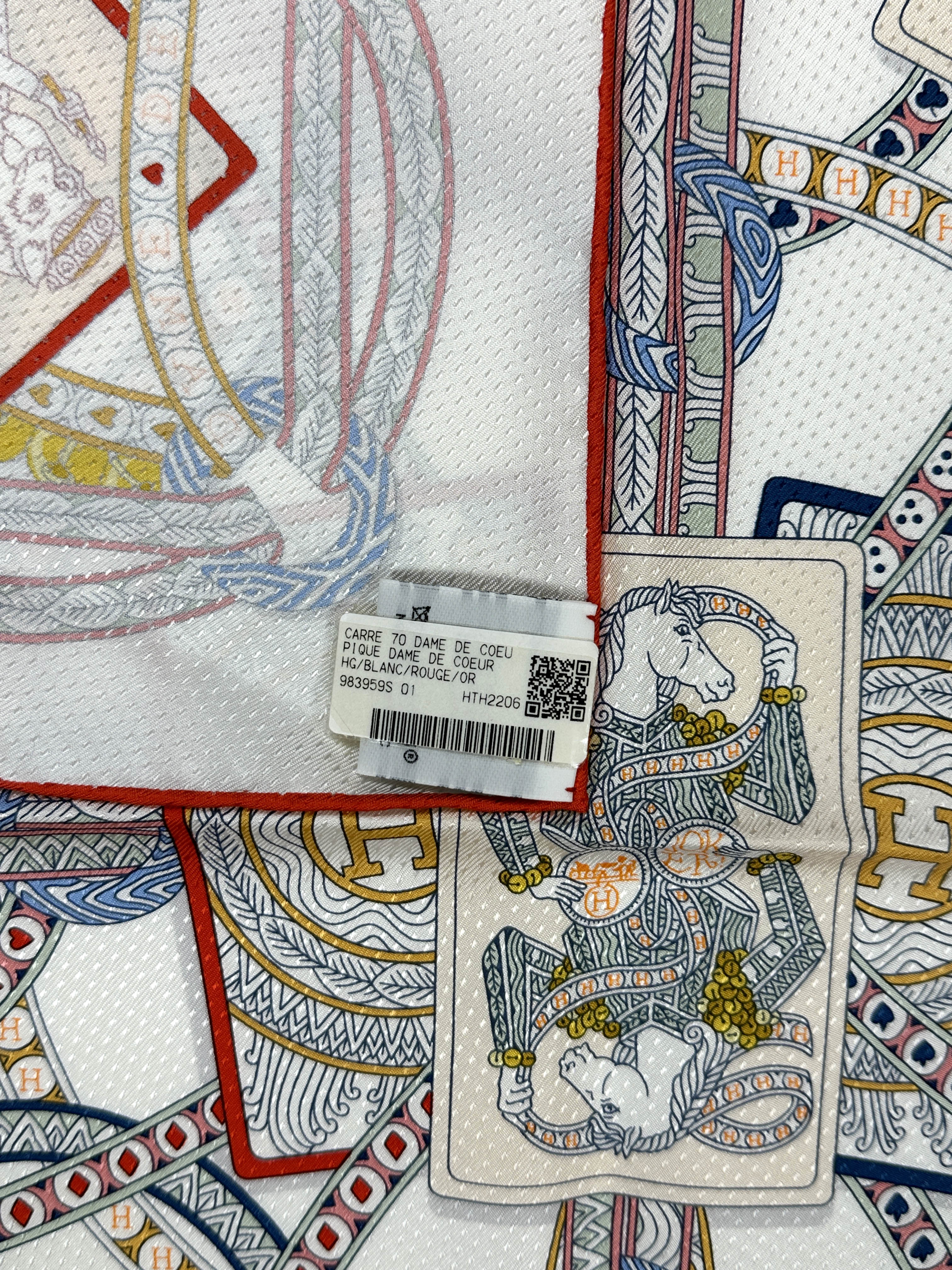 Hermès Dame de Coeur Jacquard With Single Eyelet 70