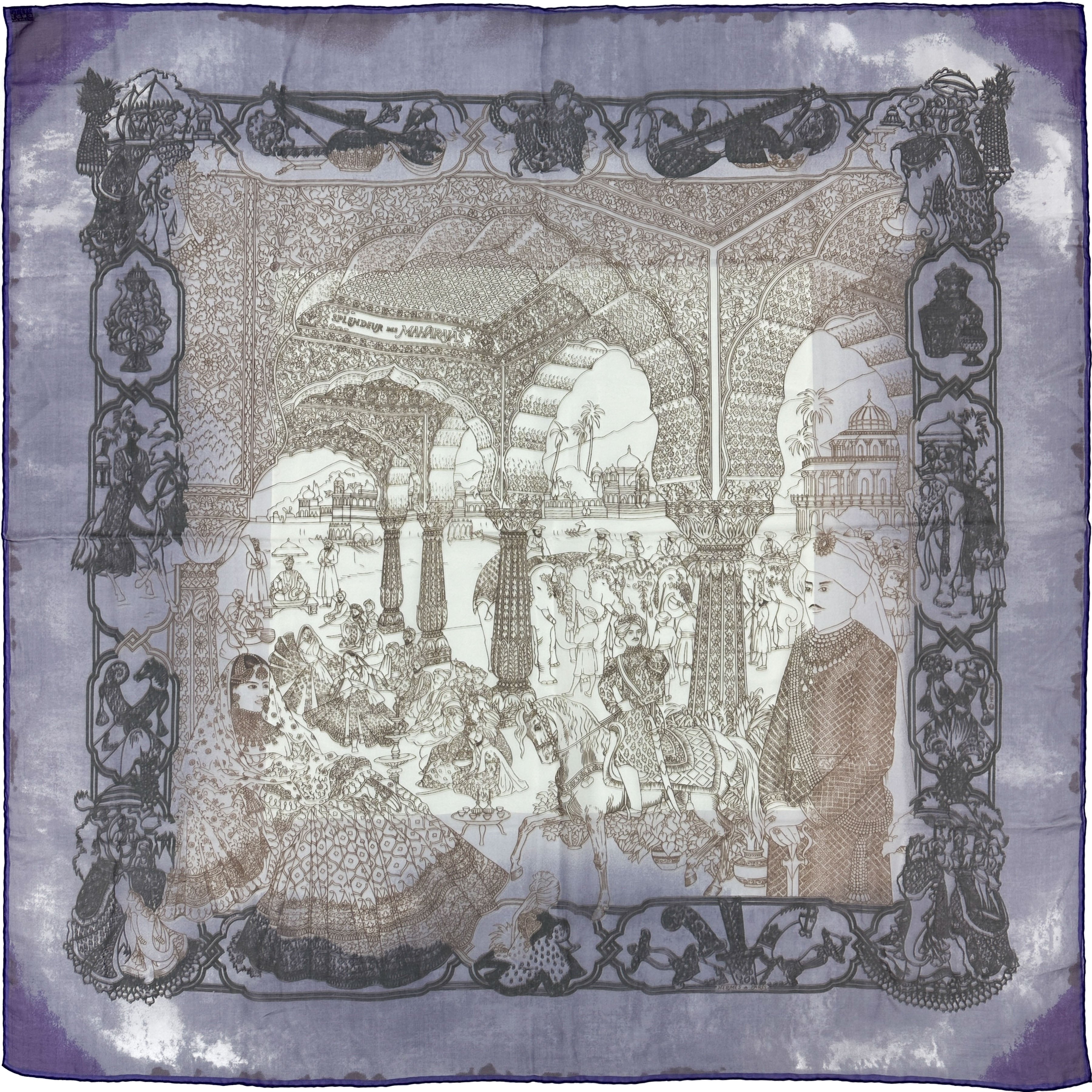 Hermès Splendeur des Maharajas Mousseline 90