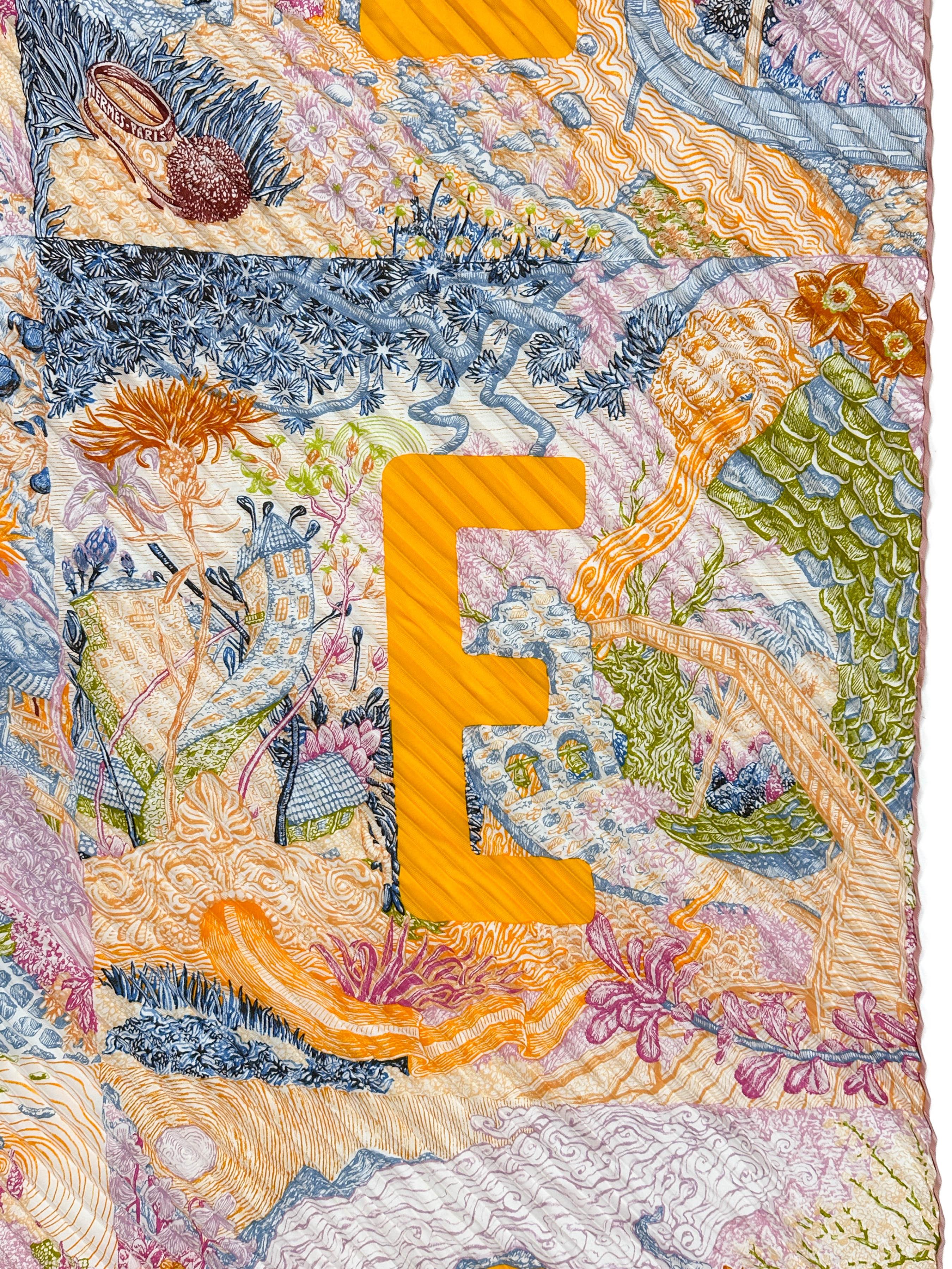 Hermès Eleftheria Plissé Silk 140