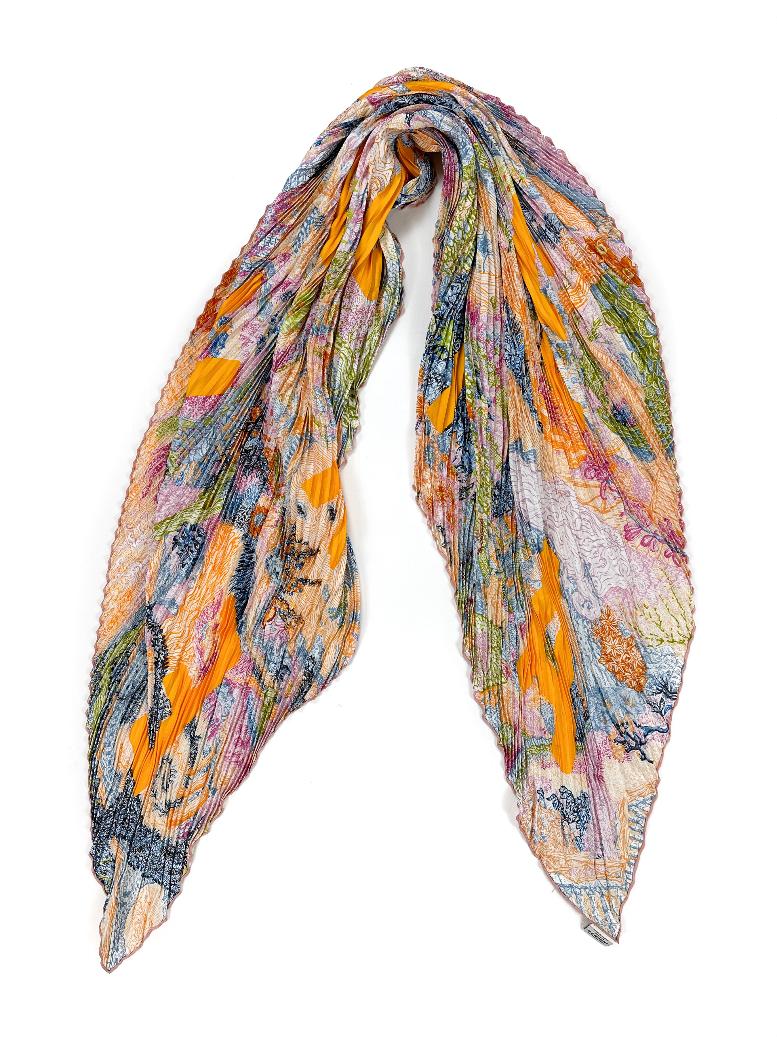 Hermès Eleftheria Plissé Silk 140